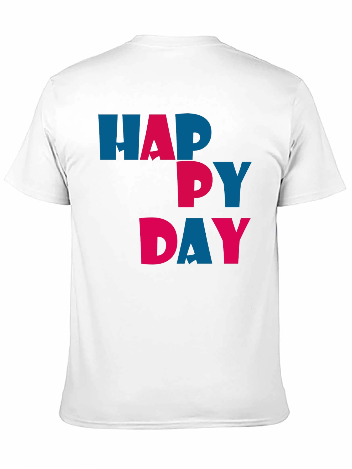 Black Happy Day Graphic Tee - Unisex Soft Cotton T-Shirt view 11