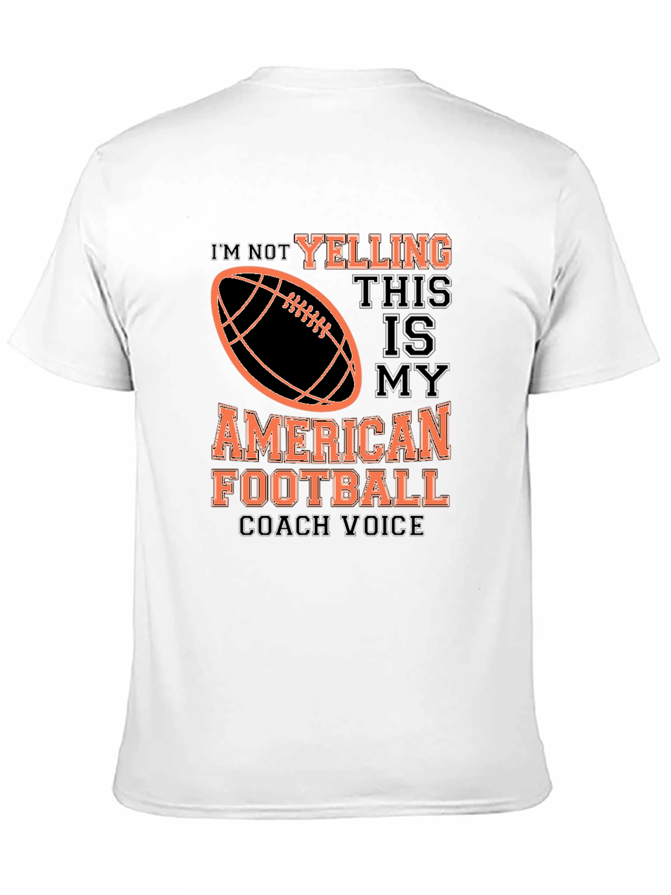 Black American Football Coach Voice Graphic Tee view 11
