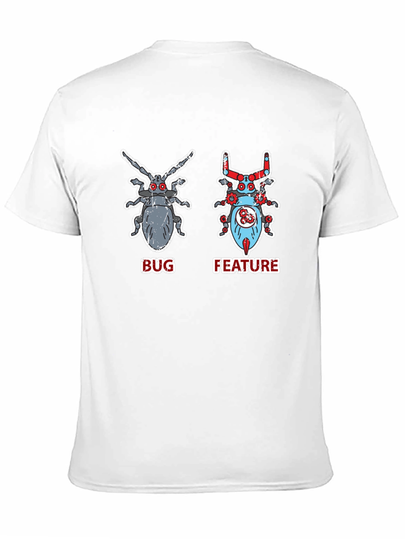 Black Bug vs. Feature T-Shirt - Programmer Humor Tee view 11