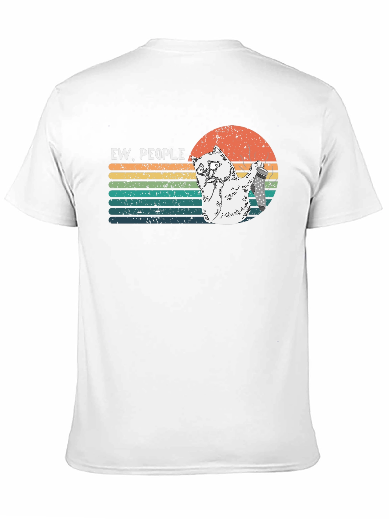 Black Ew People Cat T-Shirt - Vintage Style view 11