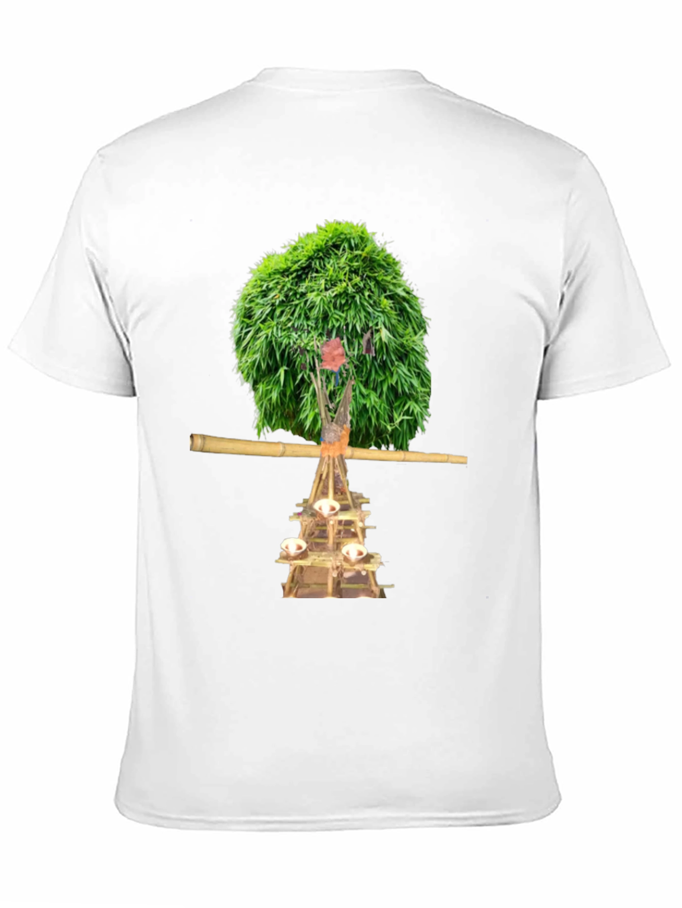 Black Unique T-Shirt with Nature-Inspired Graphic Print view 11