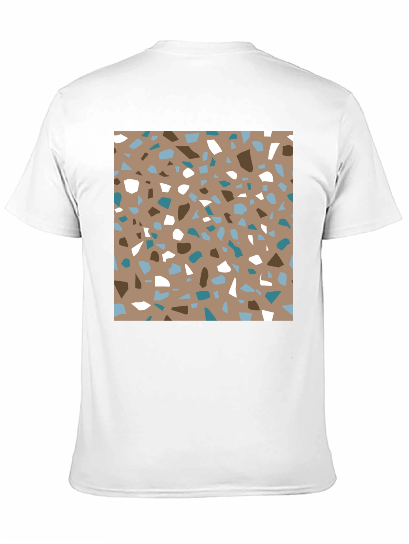 Black Terrazzo Print Tee - Modern Graphic Design T-Shirt view 11