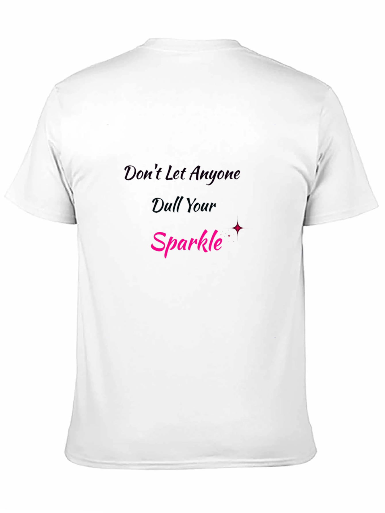 Black Sparkle Graphic T-Shirt - Black Unisex view 11