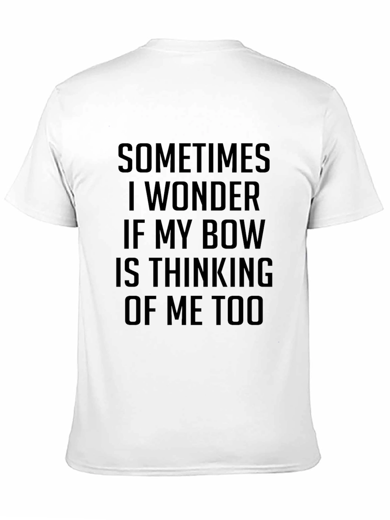 Black Humorous "My Bow" Graphic Tee - Black Cotton Blend view 11