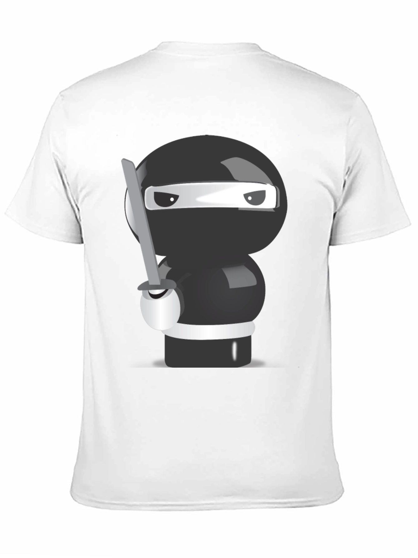 Black Ninja Cartoon Graphic T-Shirt view 11