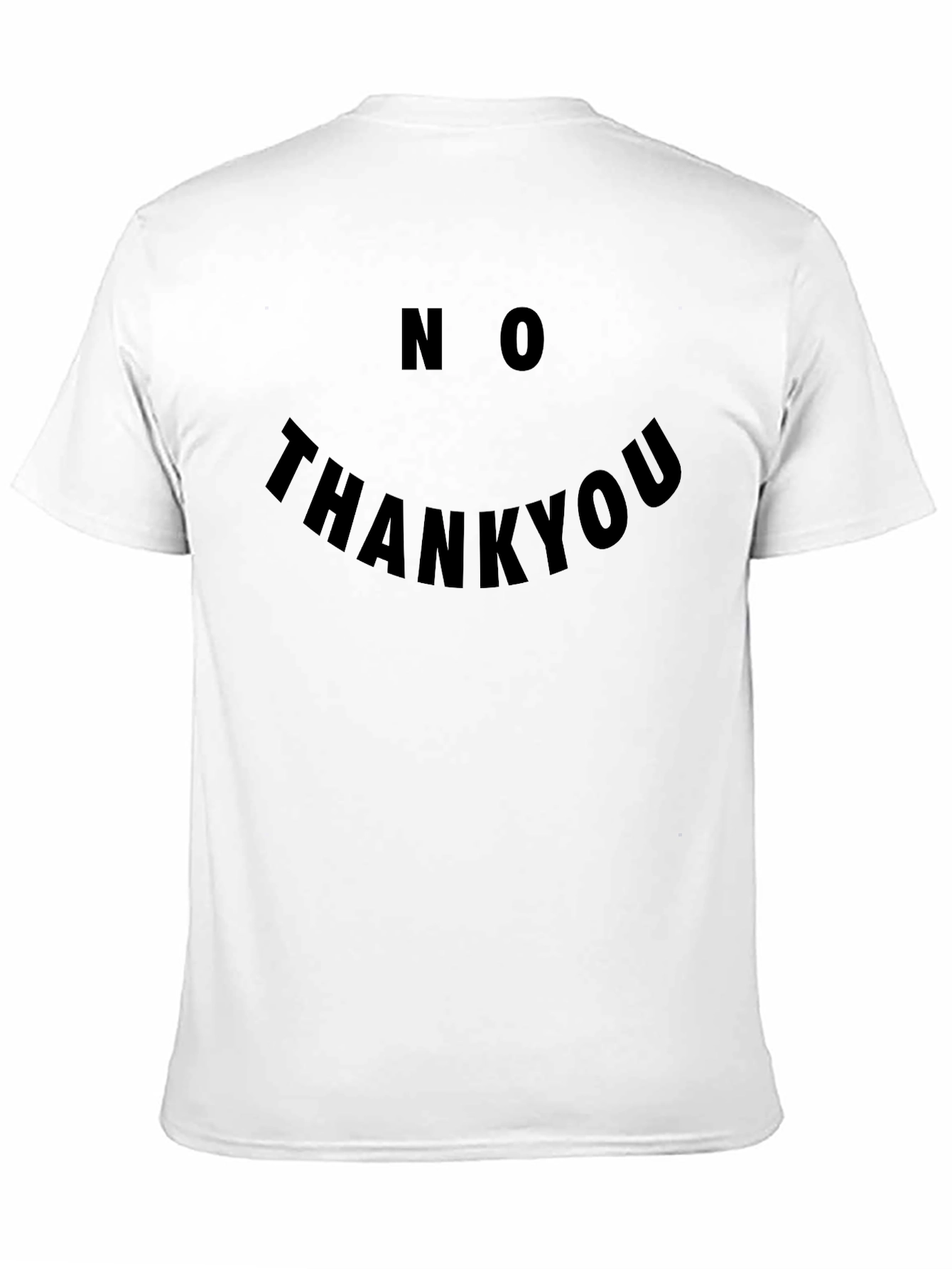Black No Thank You Graphic Tee - Sarcastic Funny T-Shirt view 11