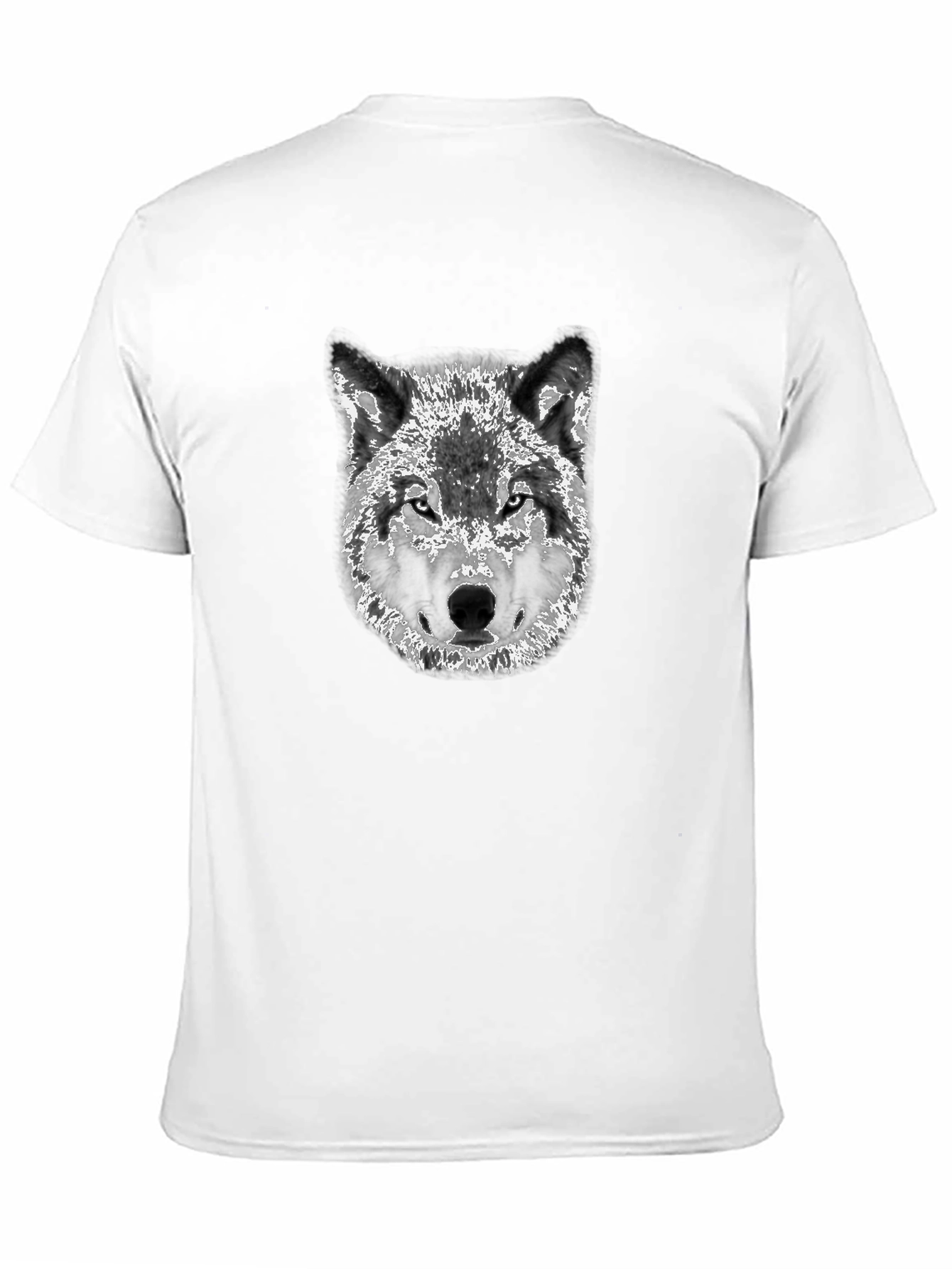 Black Wolf Graphic Print Black T-Shirt view 11