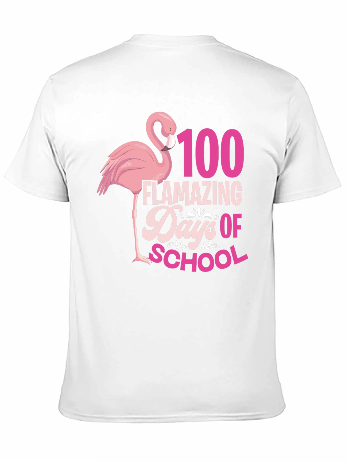 Black 100 Days of School Flamingo Tee view 11