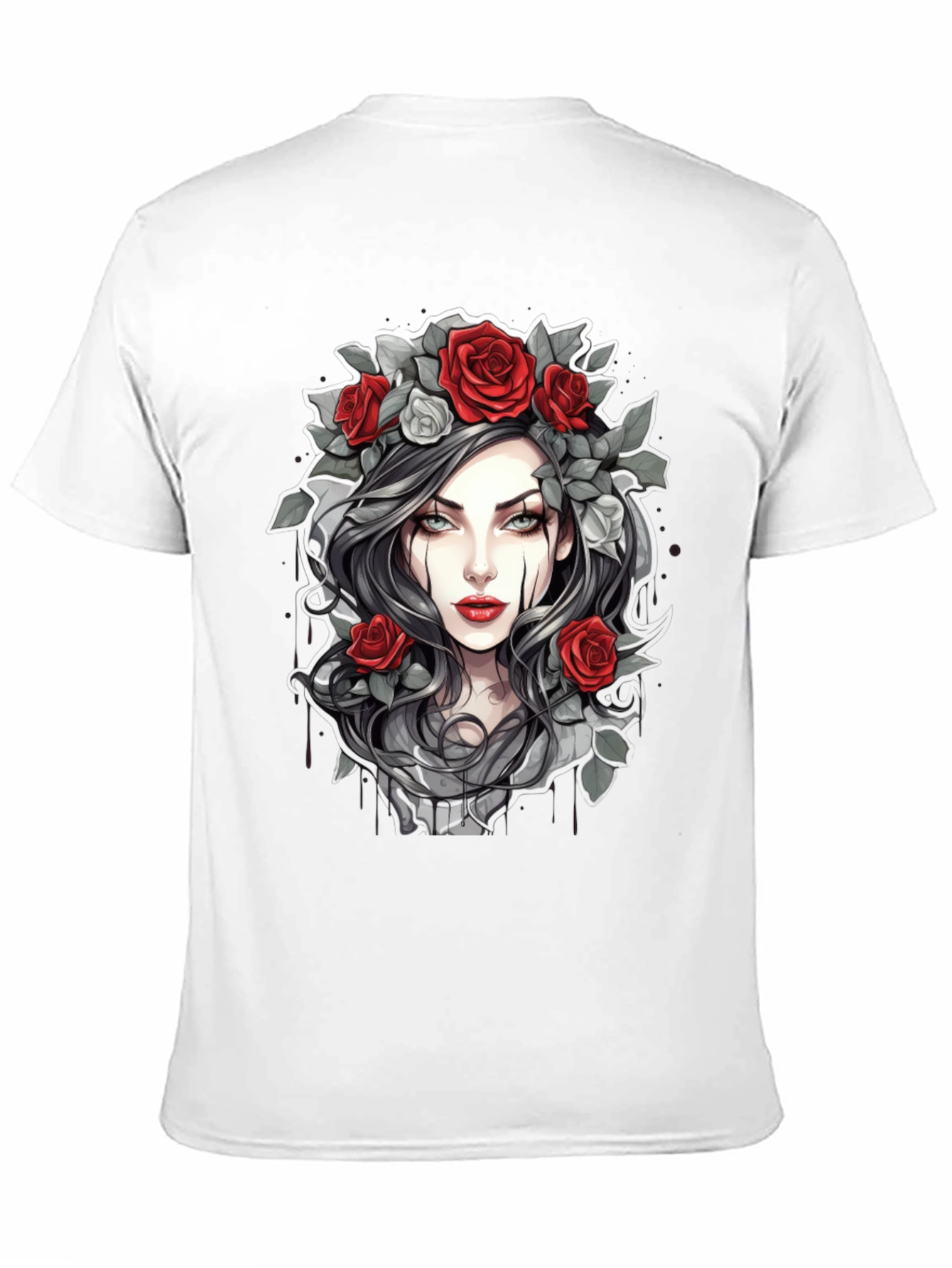 Black Gothic Rose T-Shirt - Dark Beauty Tee view 11