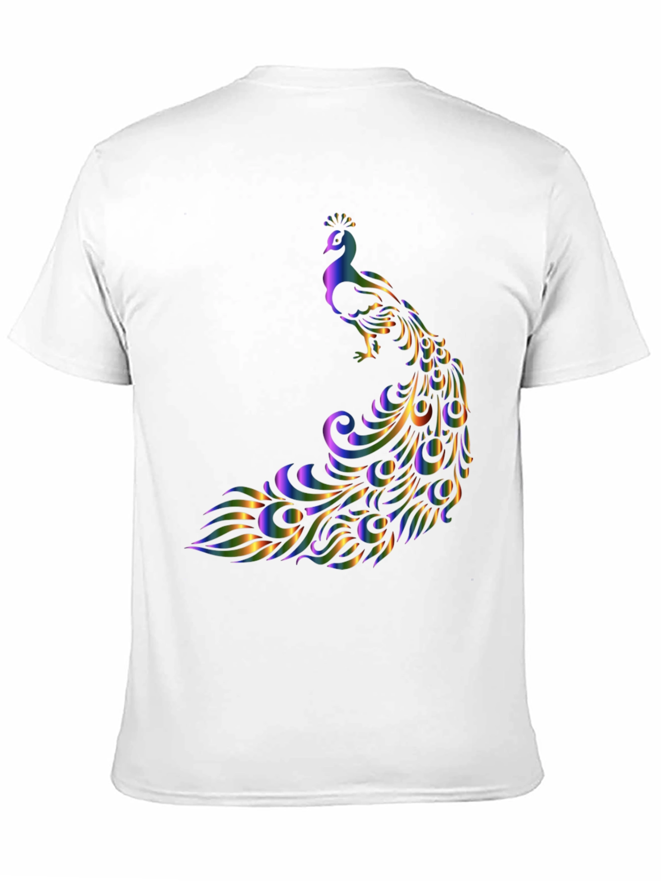 Black Peacock Graphic T-Shirt - Stylish and Eye-Catching Design view 11