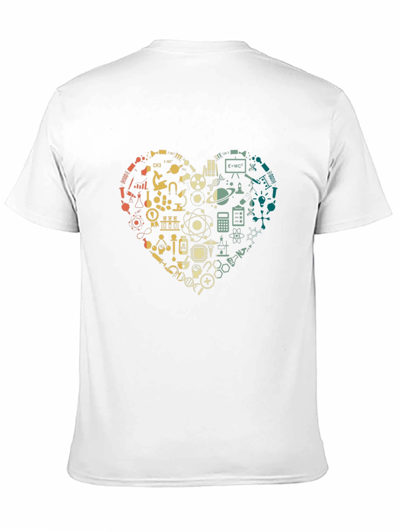 Black Science Lover Heart Graphic T-Shirt view 11