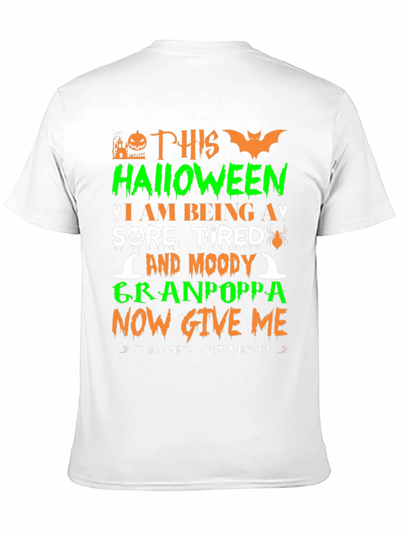 Black Funny Halloween Granpoppa T-Shirt view 11