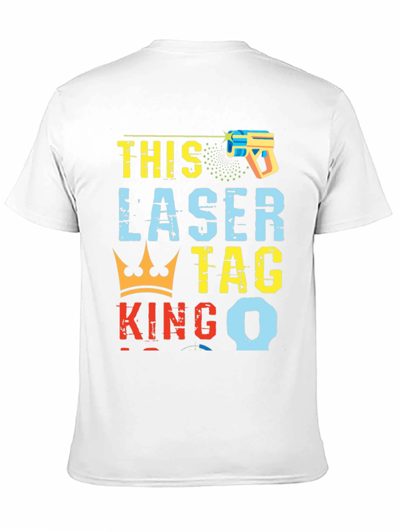 Black Laser Tag King T-Shirt - Unique Graphic Tee view 11