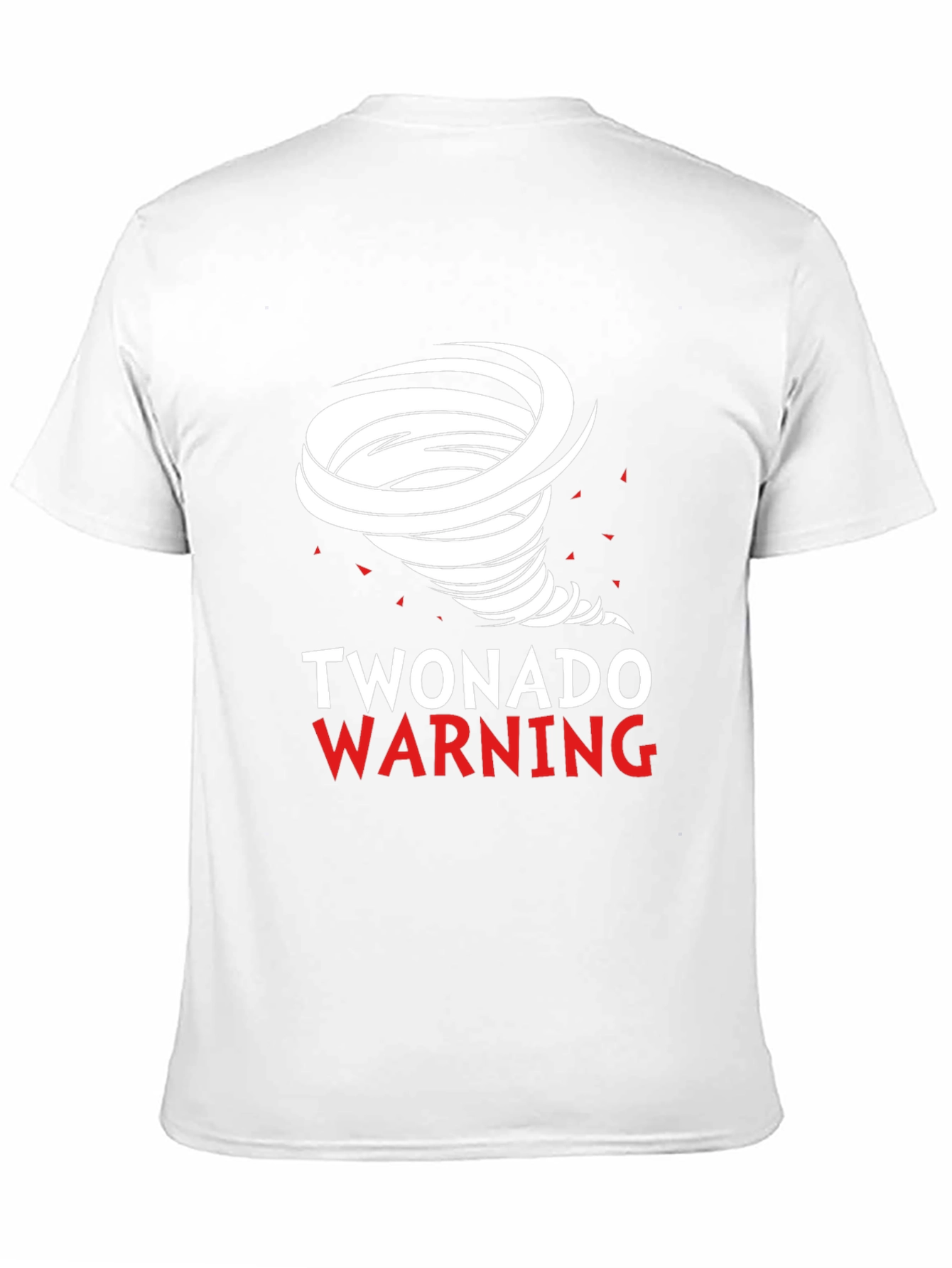 Black Twonado Warning Novelty Graphic T-Shirt view 11