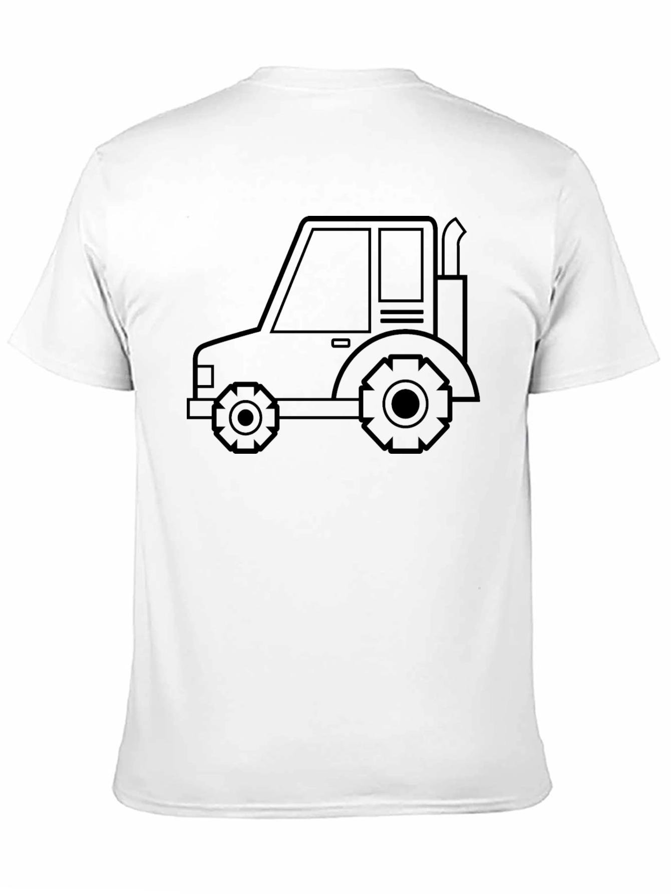 Black Tractor Graphic Tee - Black Cotton Comfort view 11