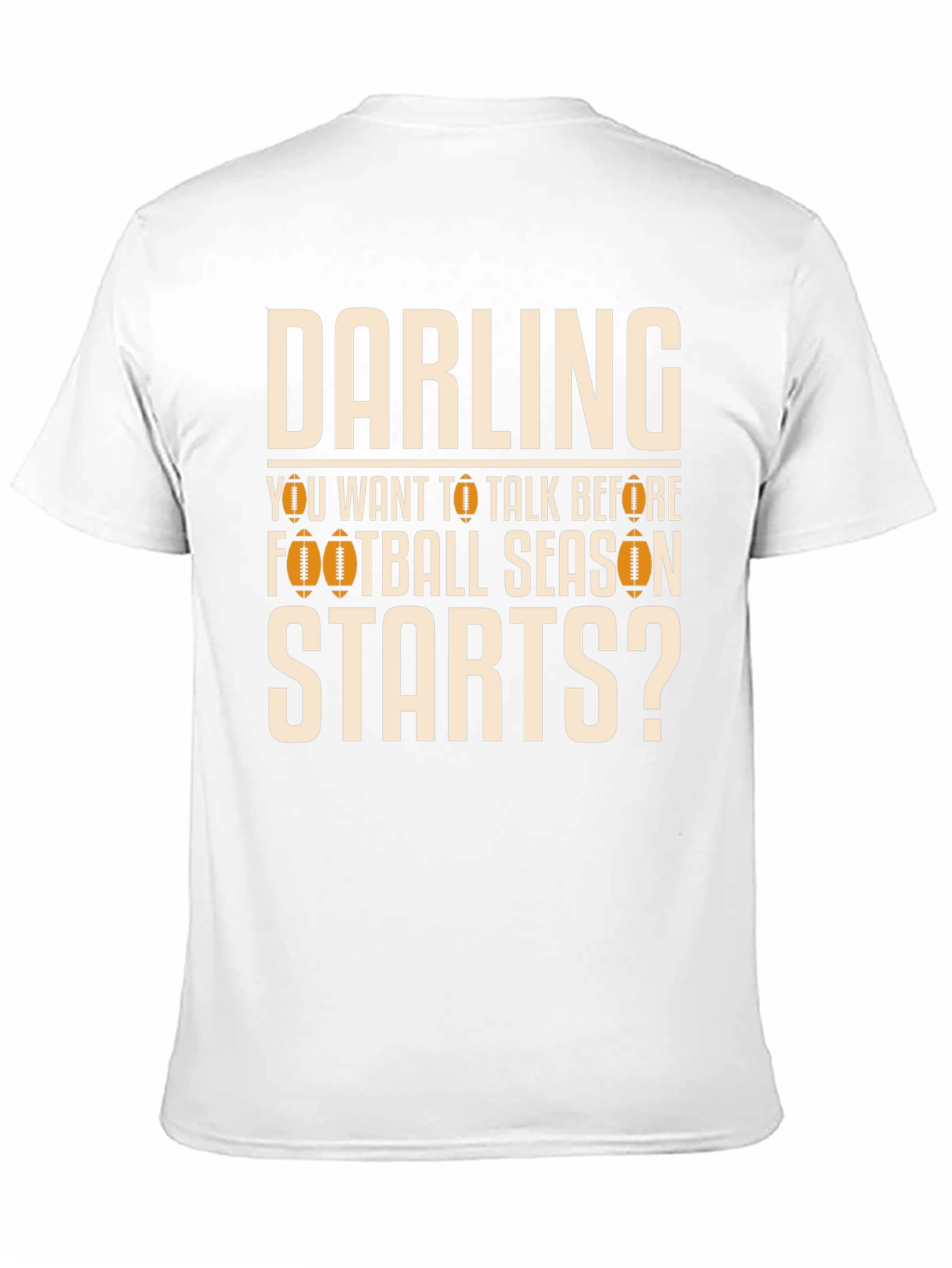 Black Darling Football Season T-Shirt view 11