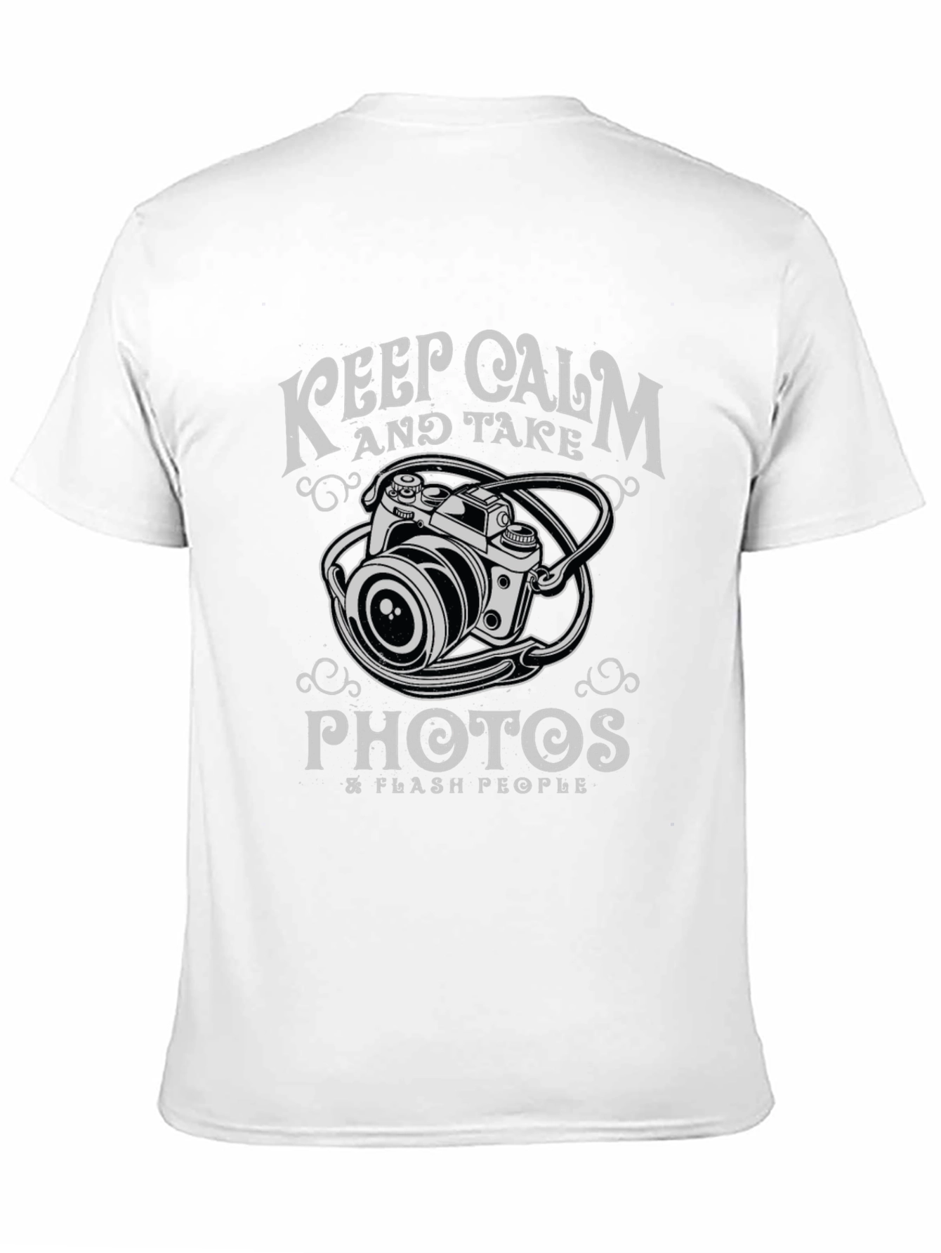 Black Keep Calm & Take Photos Black Graphic T-Shirt view 11