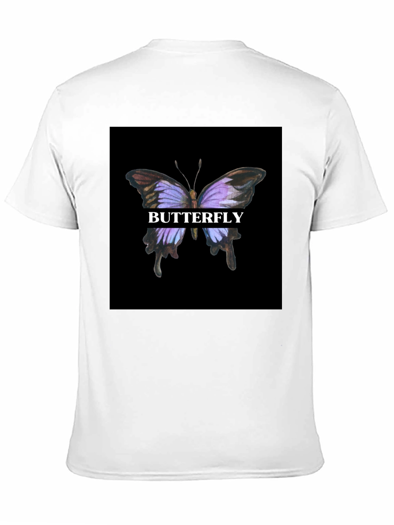 Black Butterfly Graphic Print Black T-Shirt view 11