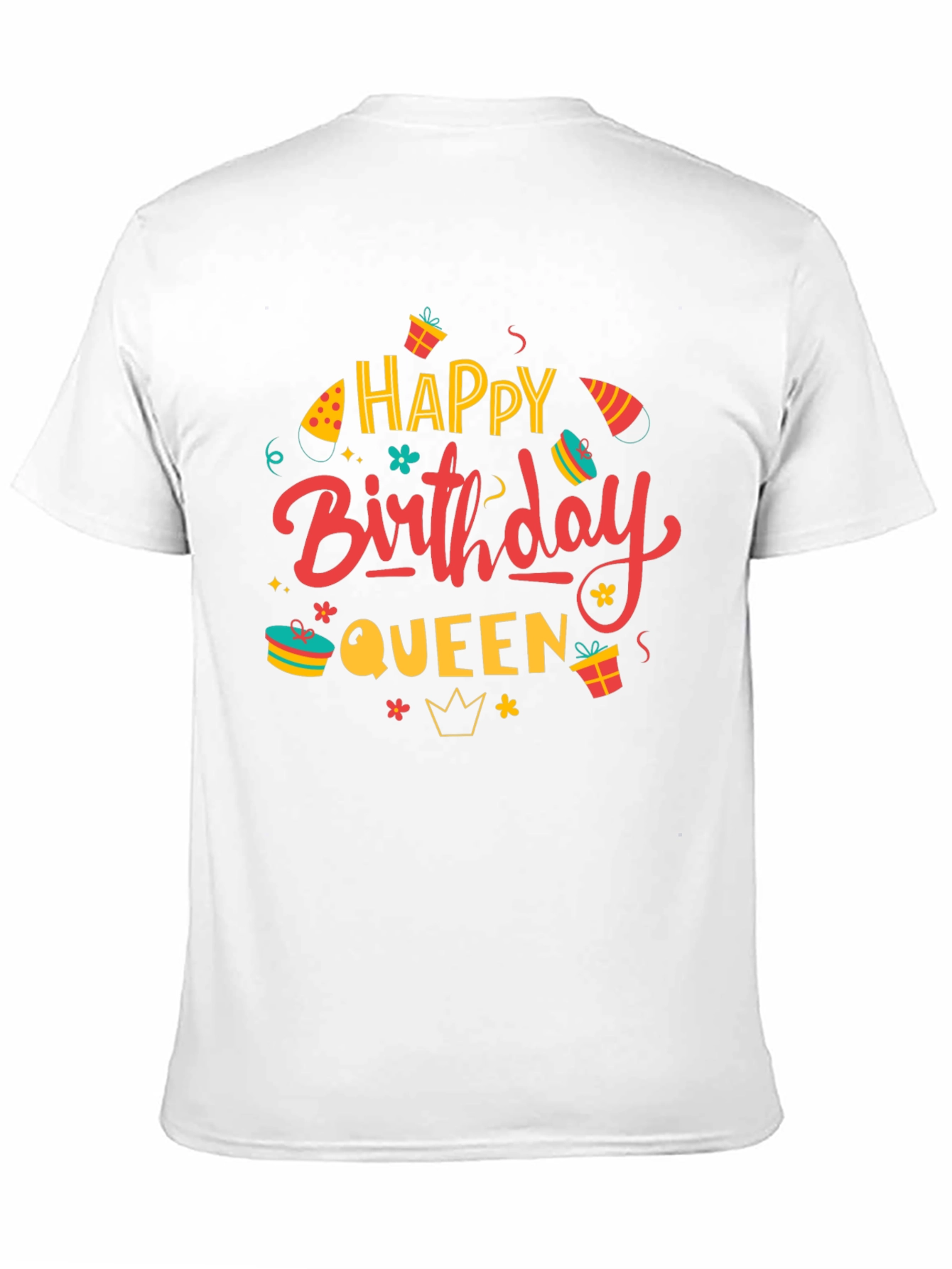 Black Happy Birthday Queen Black Graphic Tee view 11