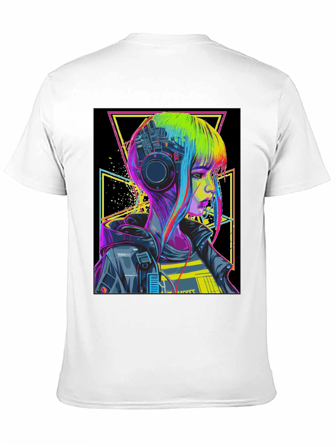 Black Cyberpunk Style T-Shirt - Edgy Techwear view 11