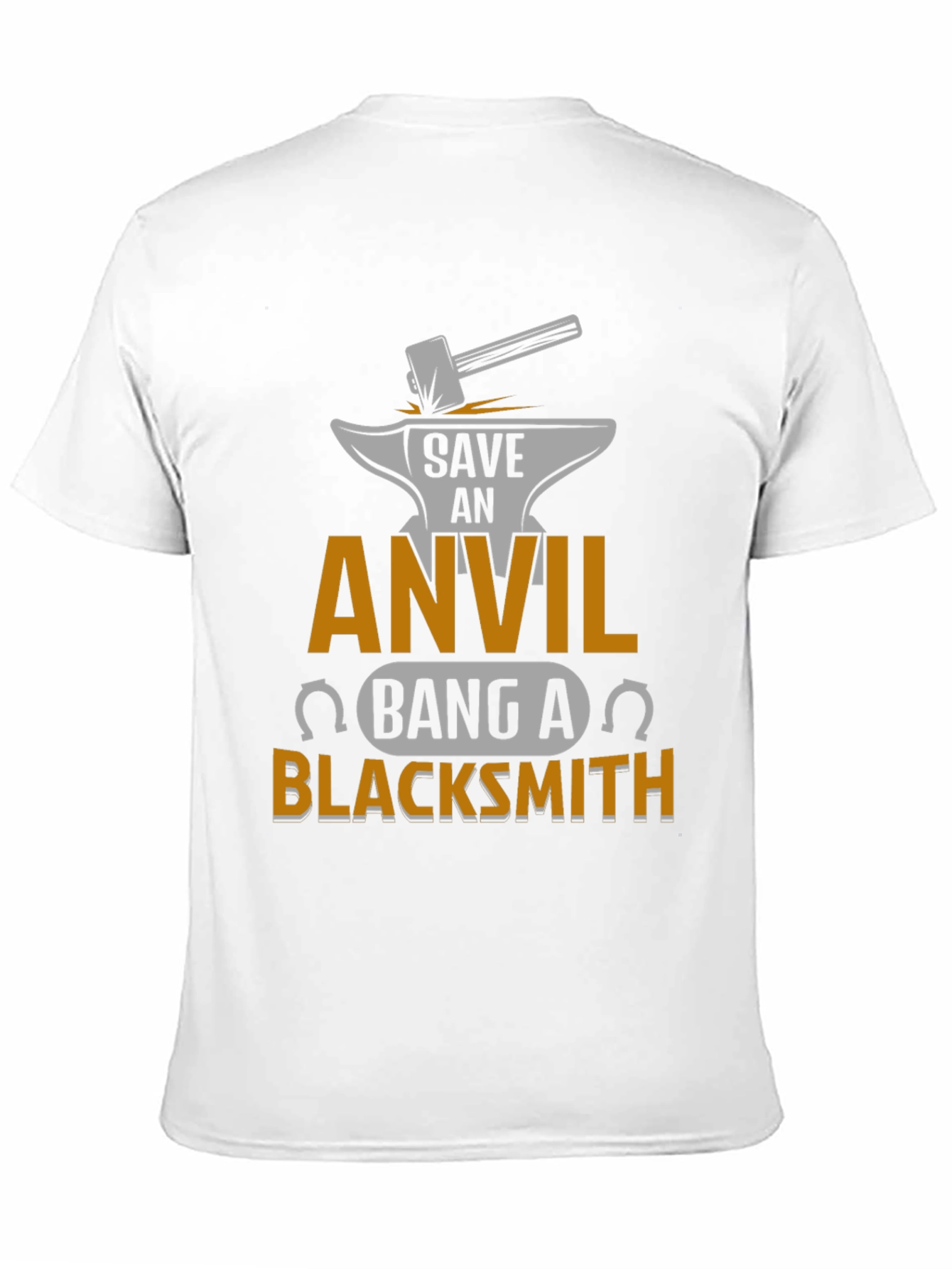Black Save an Anvil Bang a Blacksmith T-Shirt view 11