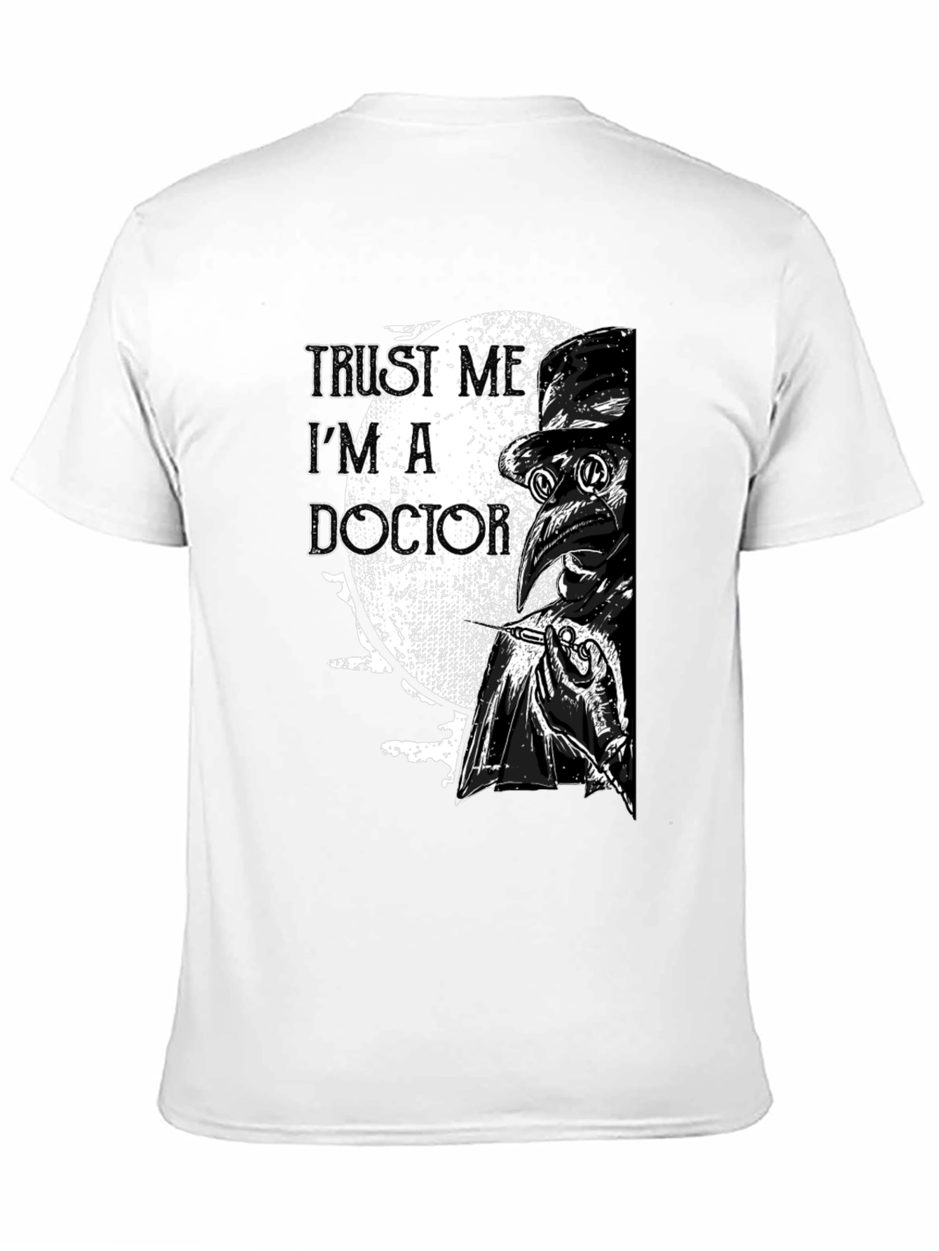 Black Trust Me I'm A Doctor Plague Doctor T-Shirt  view 11