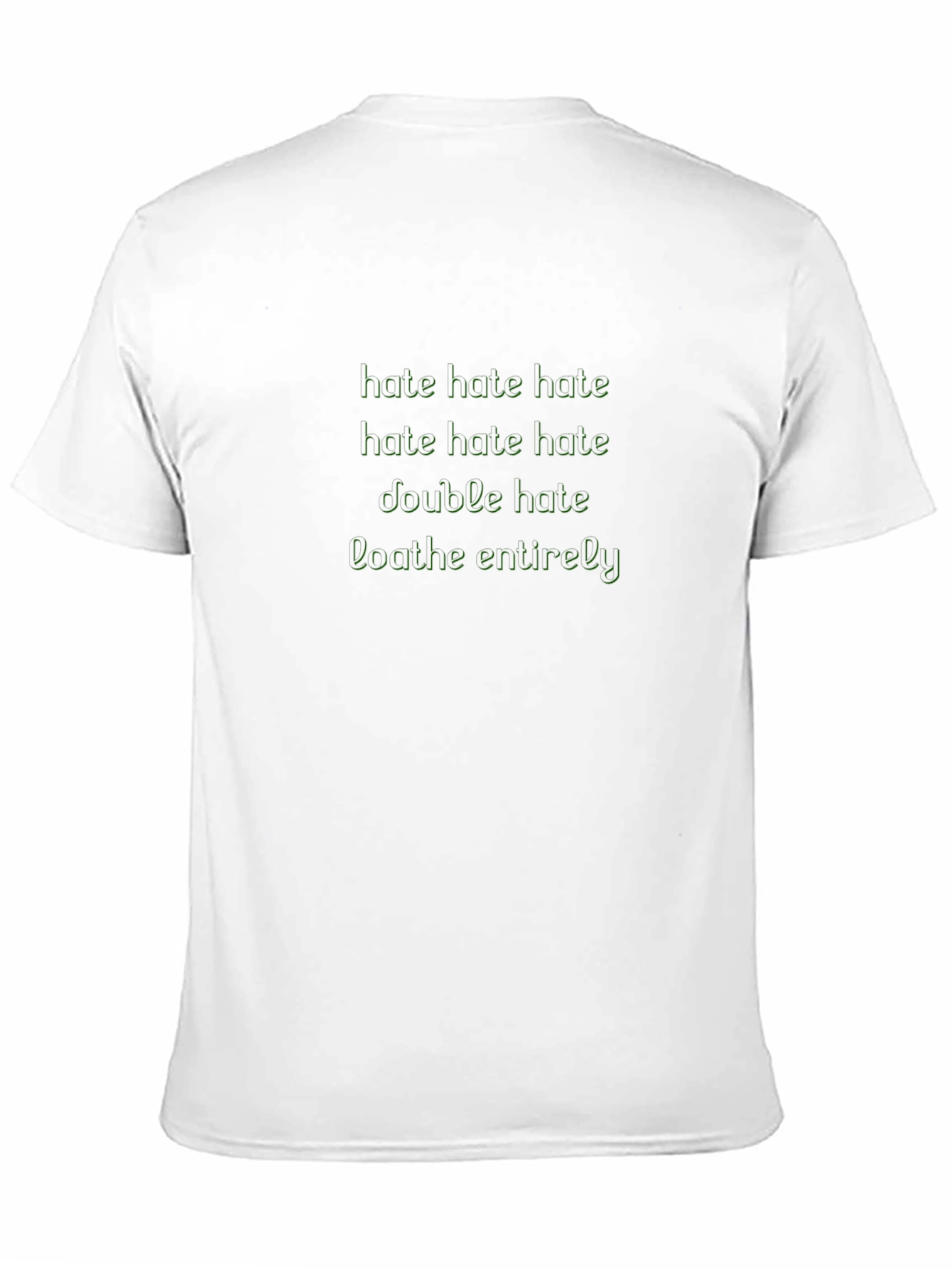 Black Hate Slogan Graphic Tee - Dark Humor Fashion view 11