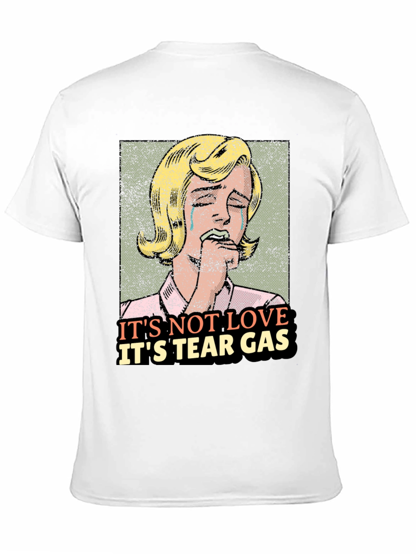 Black It's Not Love It's Tear Gas Graphic Tee view 11