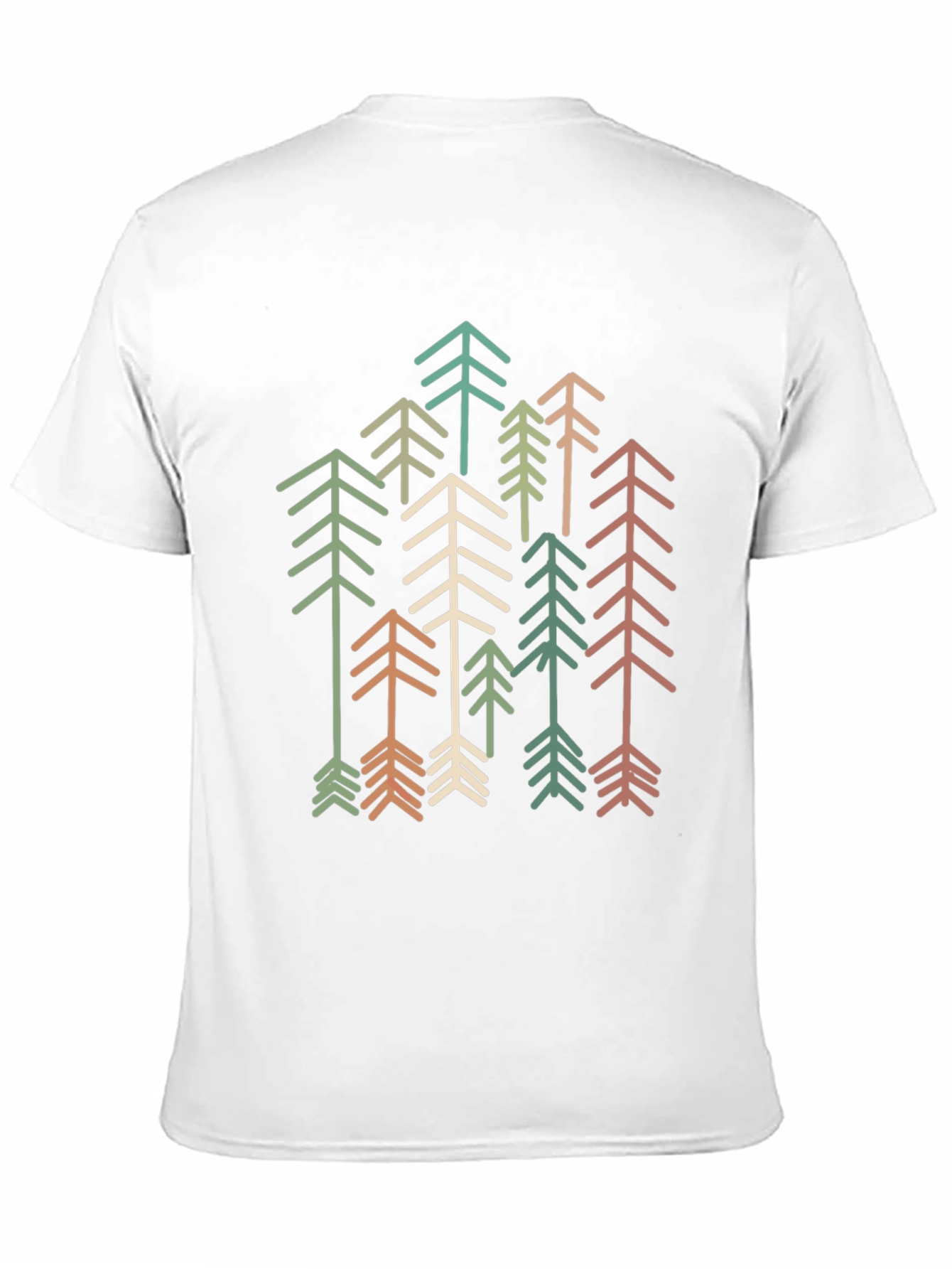 Black Retro Geometric Tree Graphic Tee - Stylish Comfort view 11