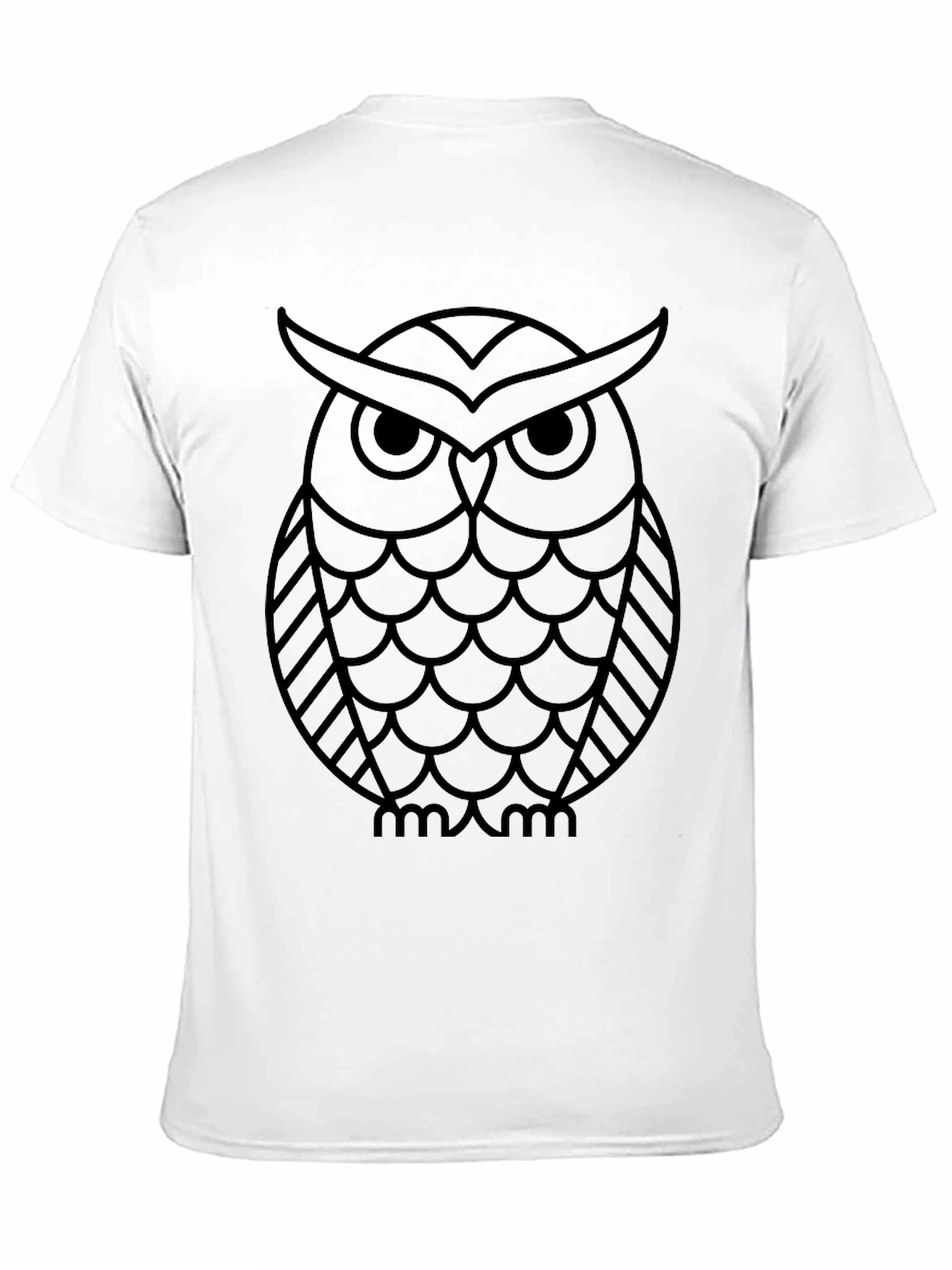 Black Owl Graphic Tee - Black Cotton Blend T-Shirt view 11