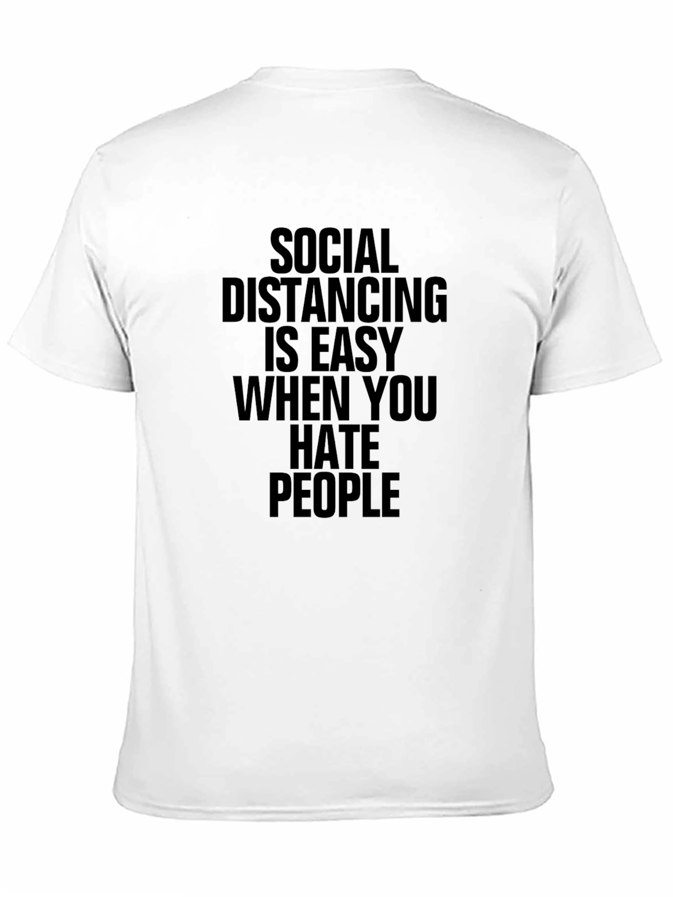 Black Social Distancing Hates People T-Shirt view 11