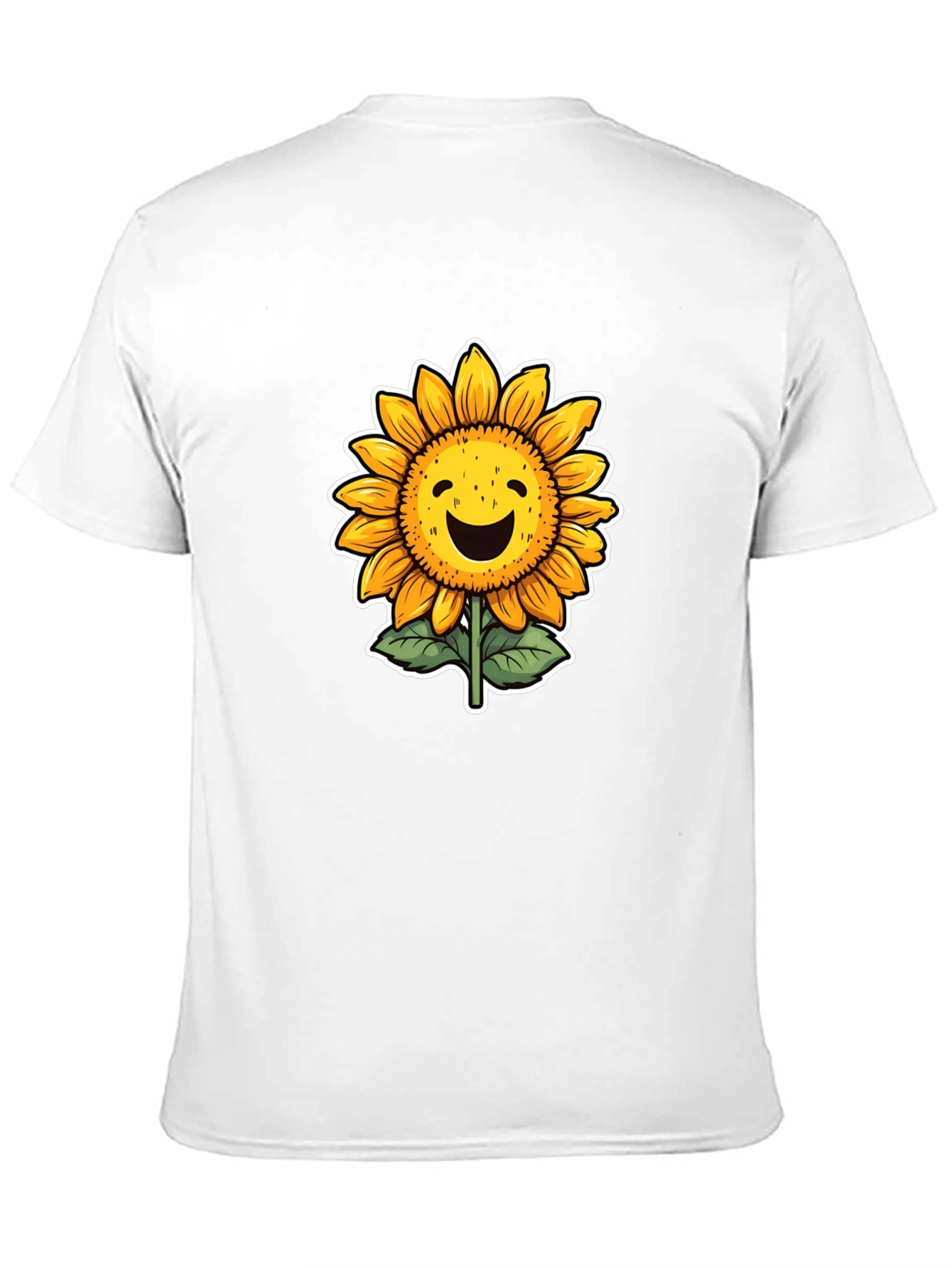 Black Smiling Sunflower Graphic Tee - Unisex view 11