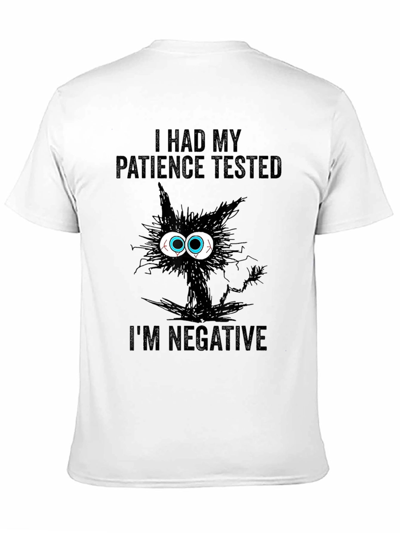 Black I Had My Patience Tested Cat T-Shirt view 11