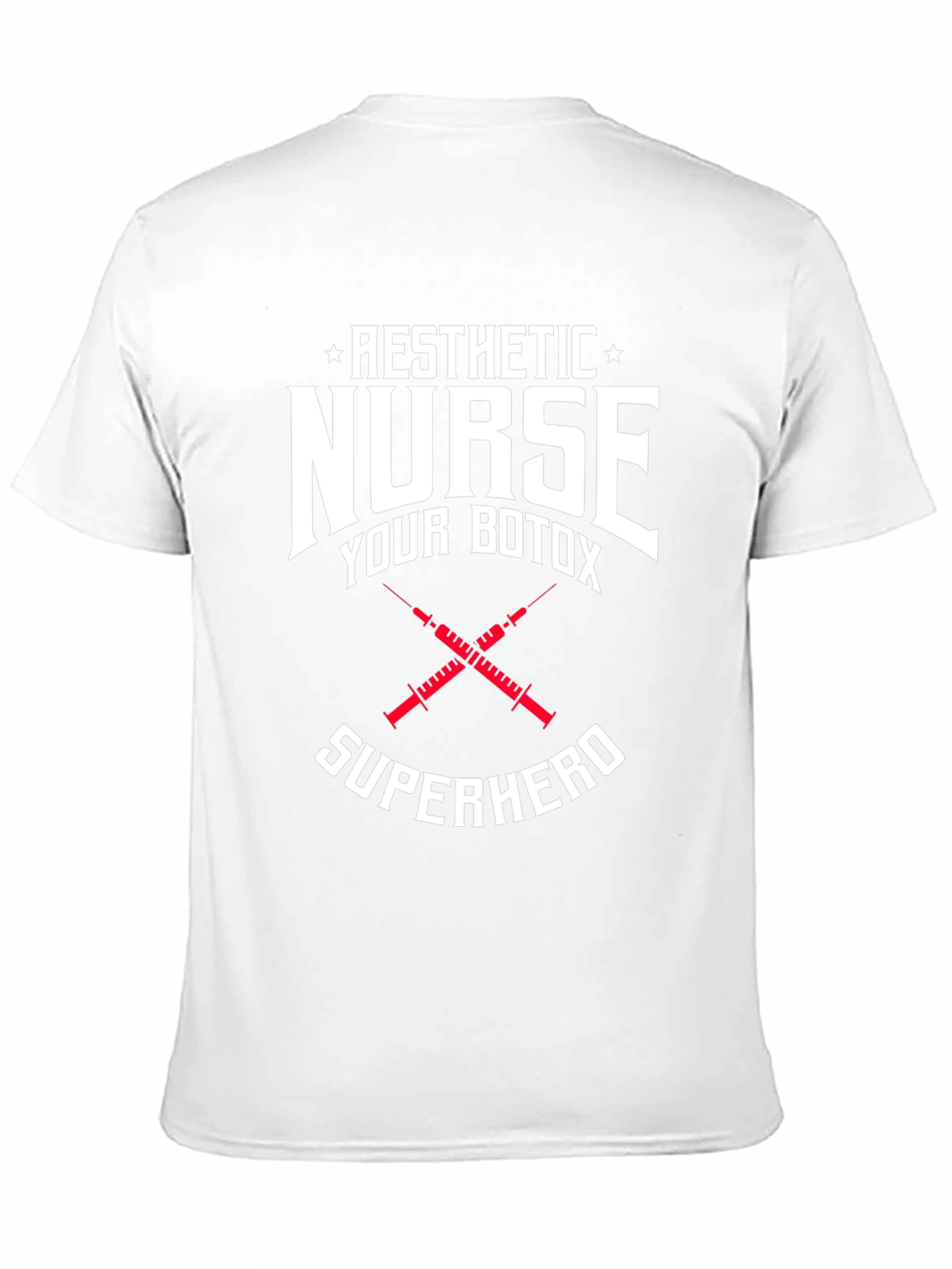 Black Aesthetic Nurse Botox Superhero Graphic T-Shirt view 11