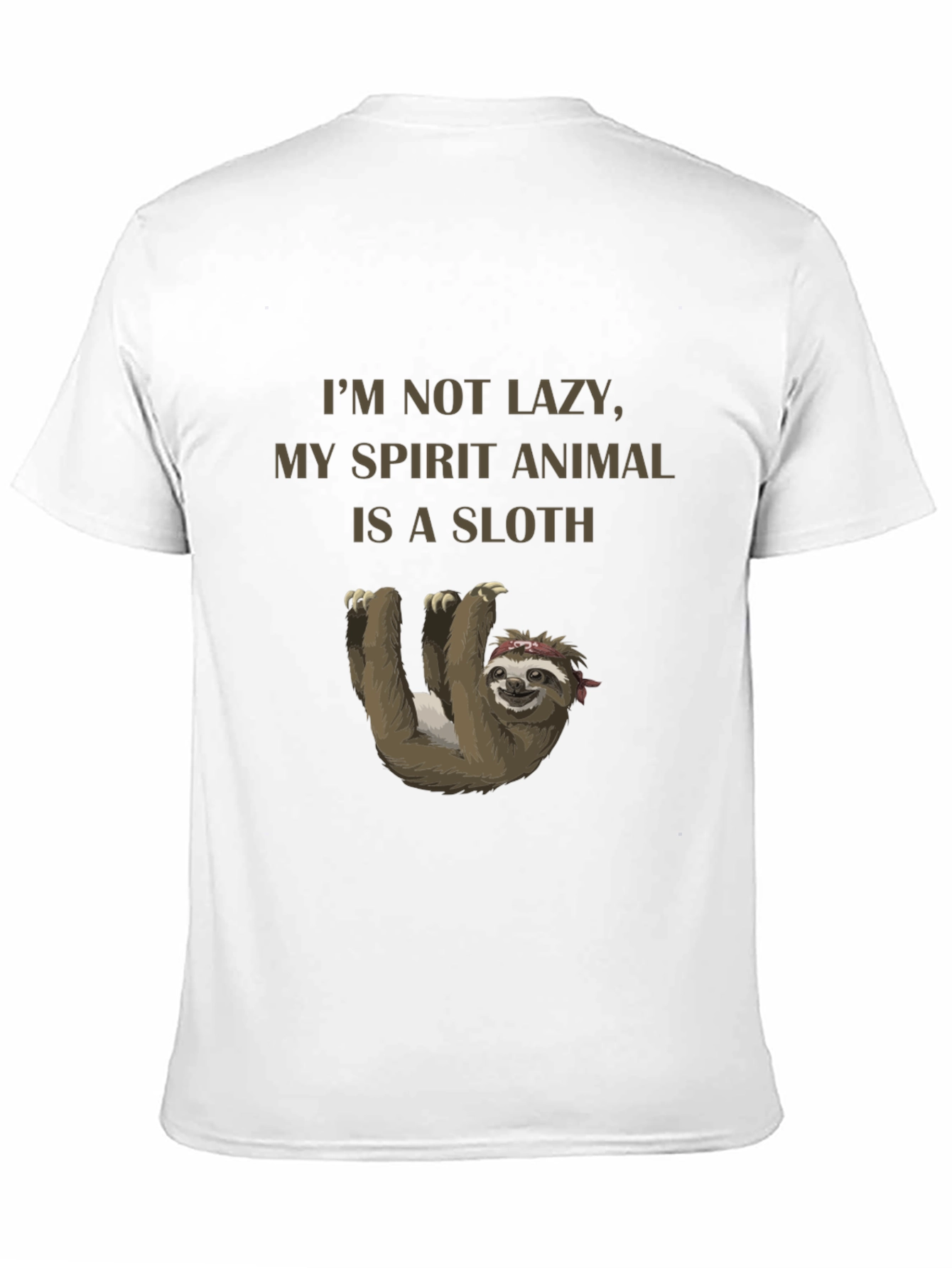 Black I'm Not Lazy Sloth Graphic T-Shirt view 11