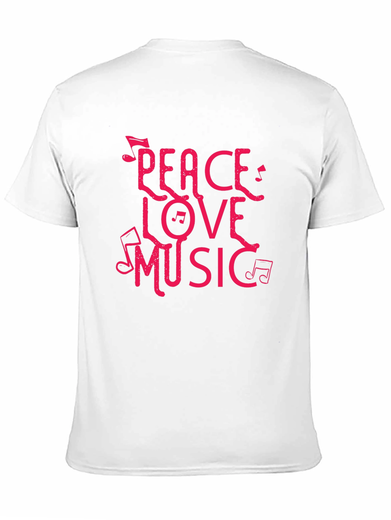 Black Peace Love Music Black Graphic T-Shirt view 11