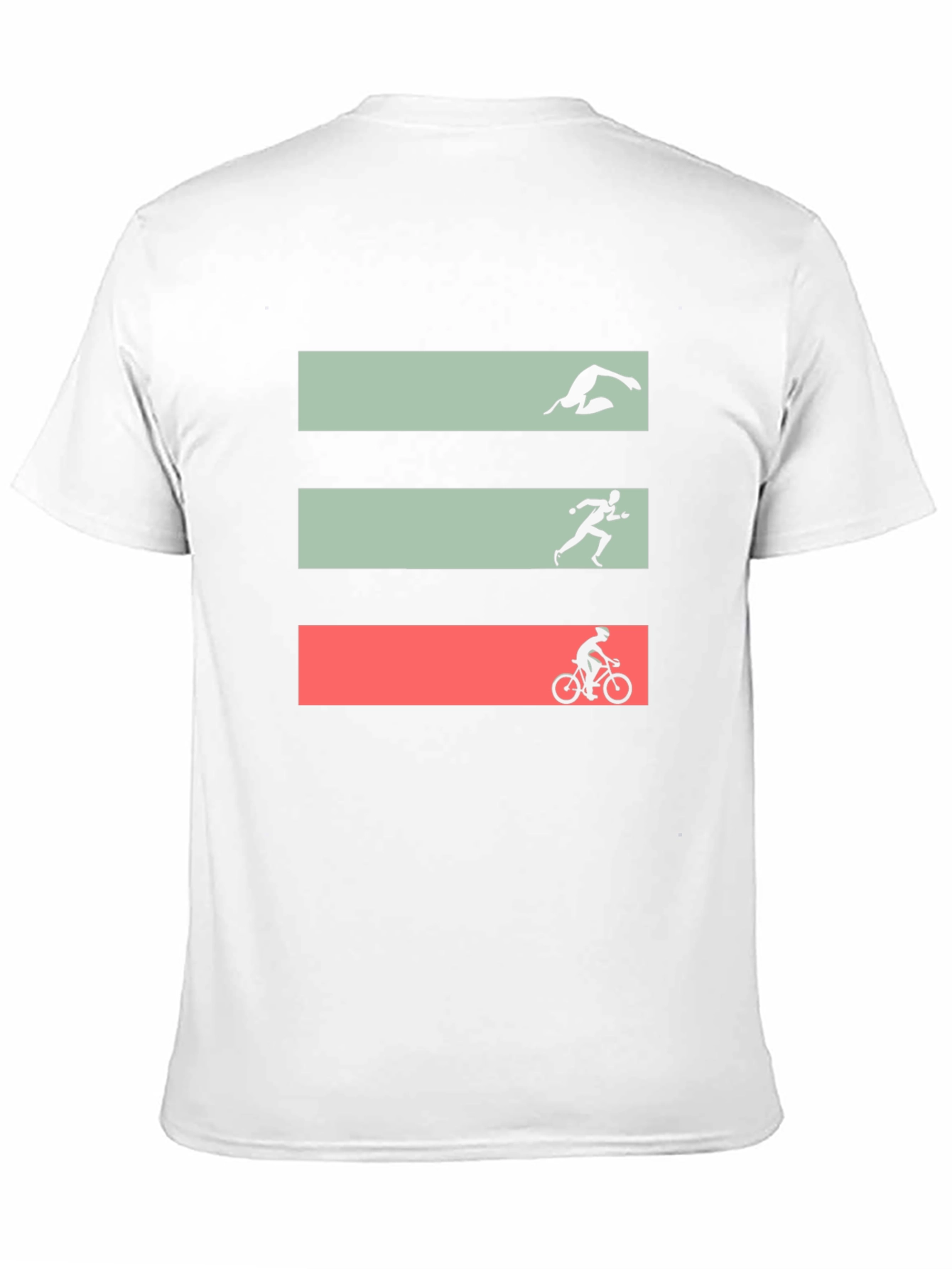 Black Triathlon T-Shirt: Swim, Run, Bike view 11