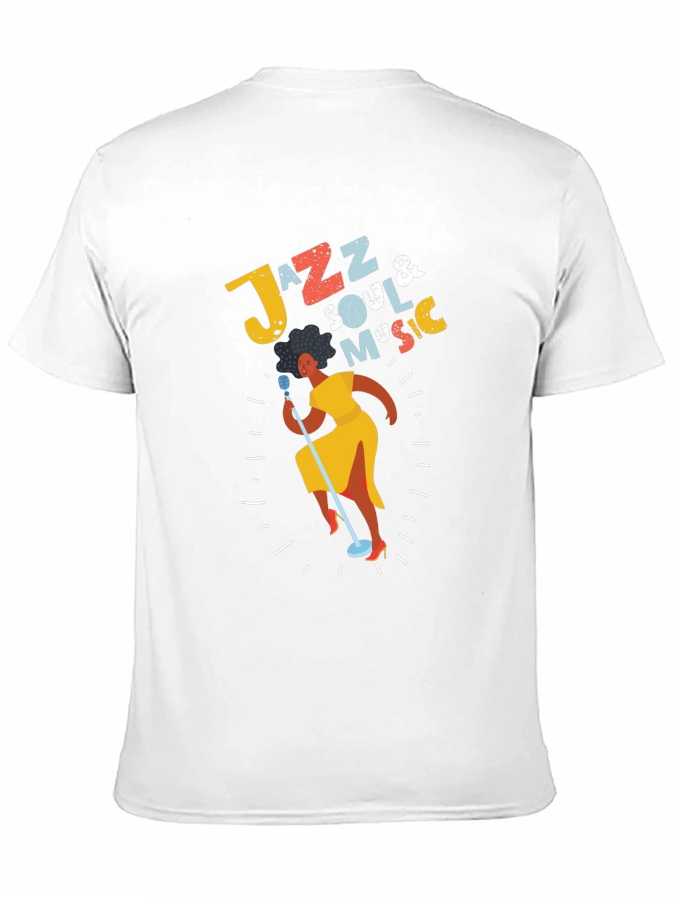 Black Jazz Soul Music T-Shirt - Retro Singer Tee view 11