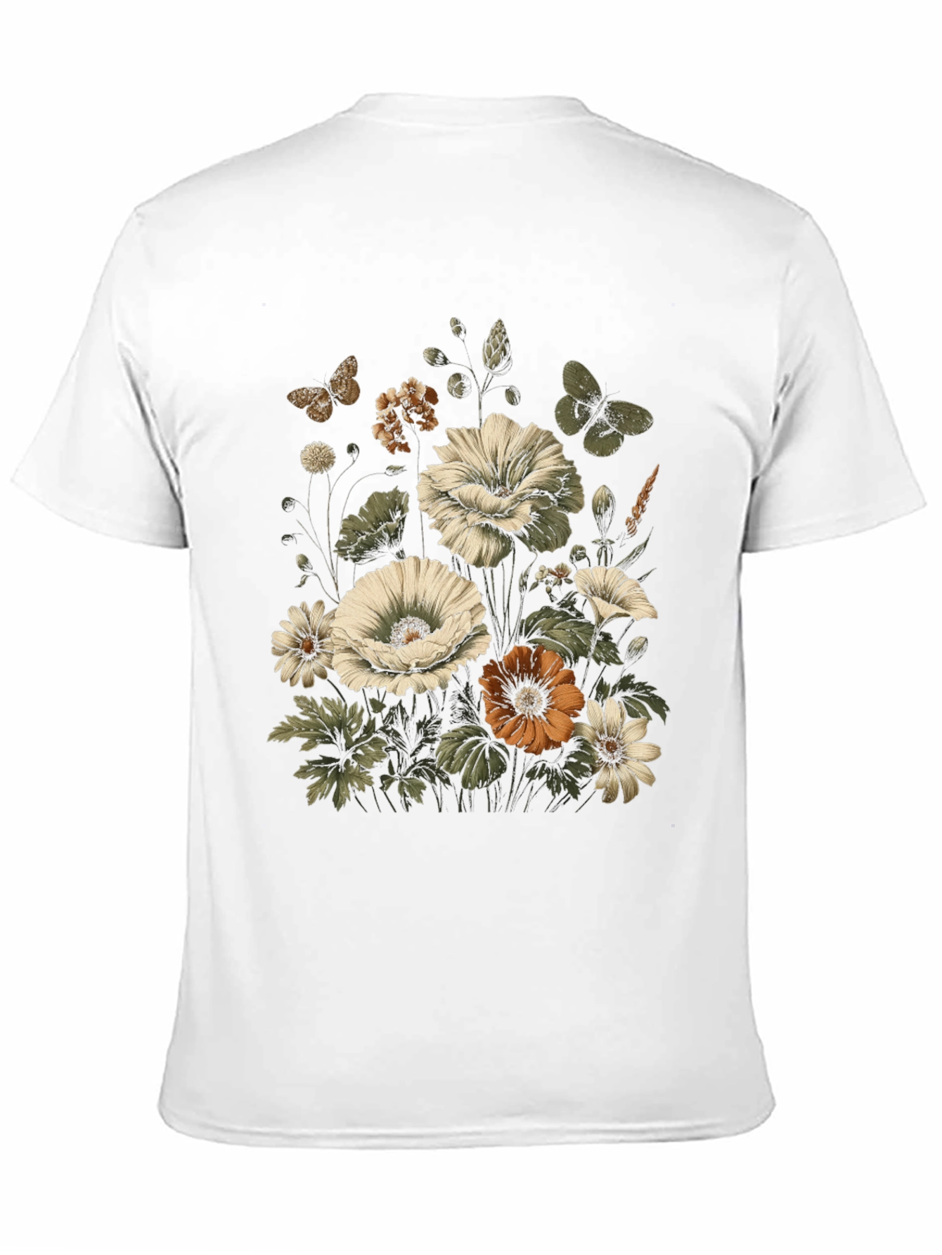 Black Floral Graphic Black T-Shirt view 11