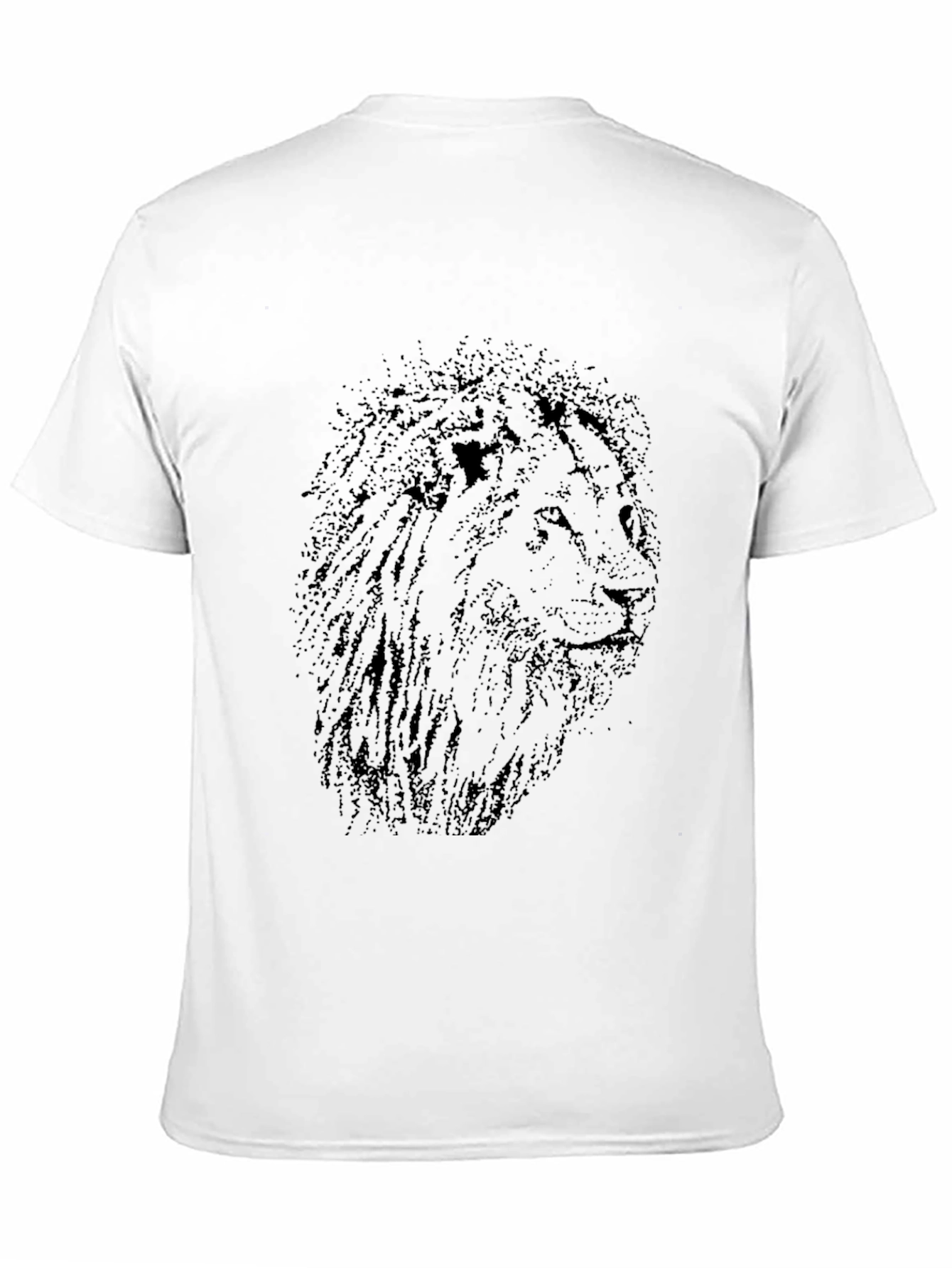 Black Lion Graphic Black T-Shirt - Men's Casual Tee view 11
