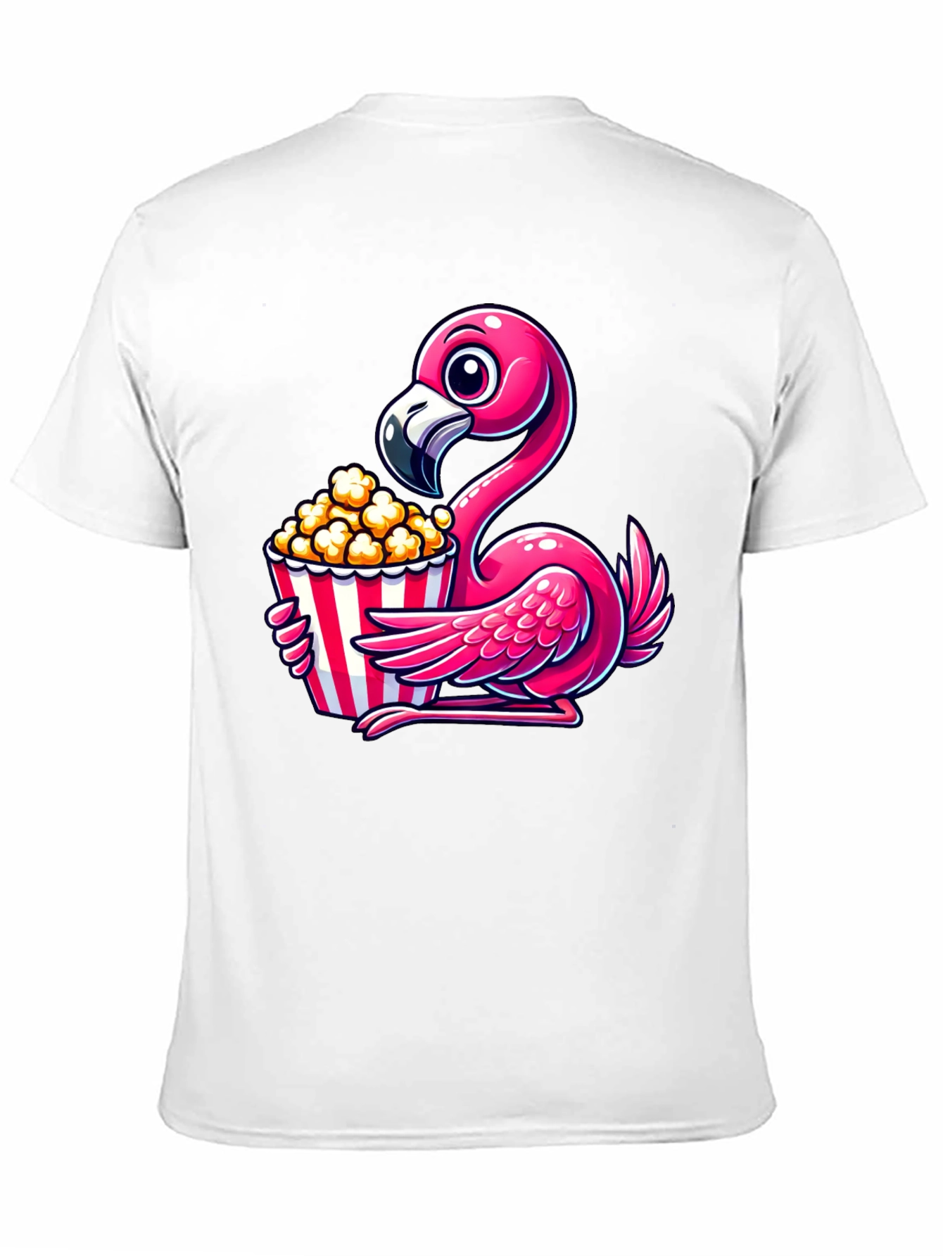 Black Flamingo Popcorn Graphic T-Shirt view 11