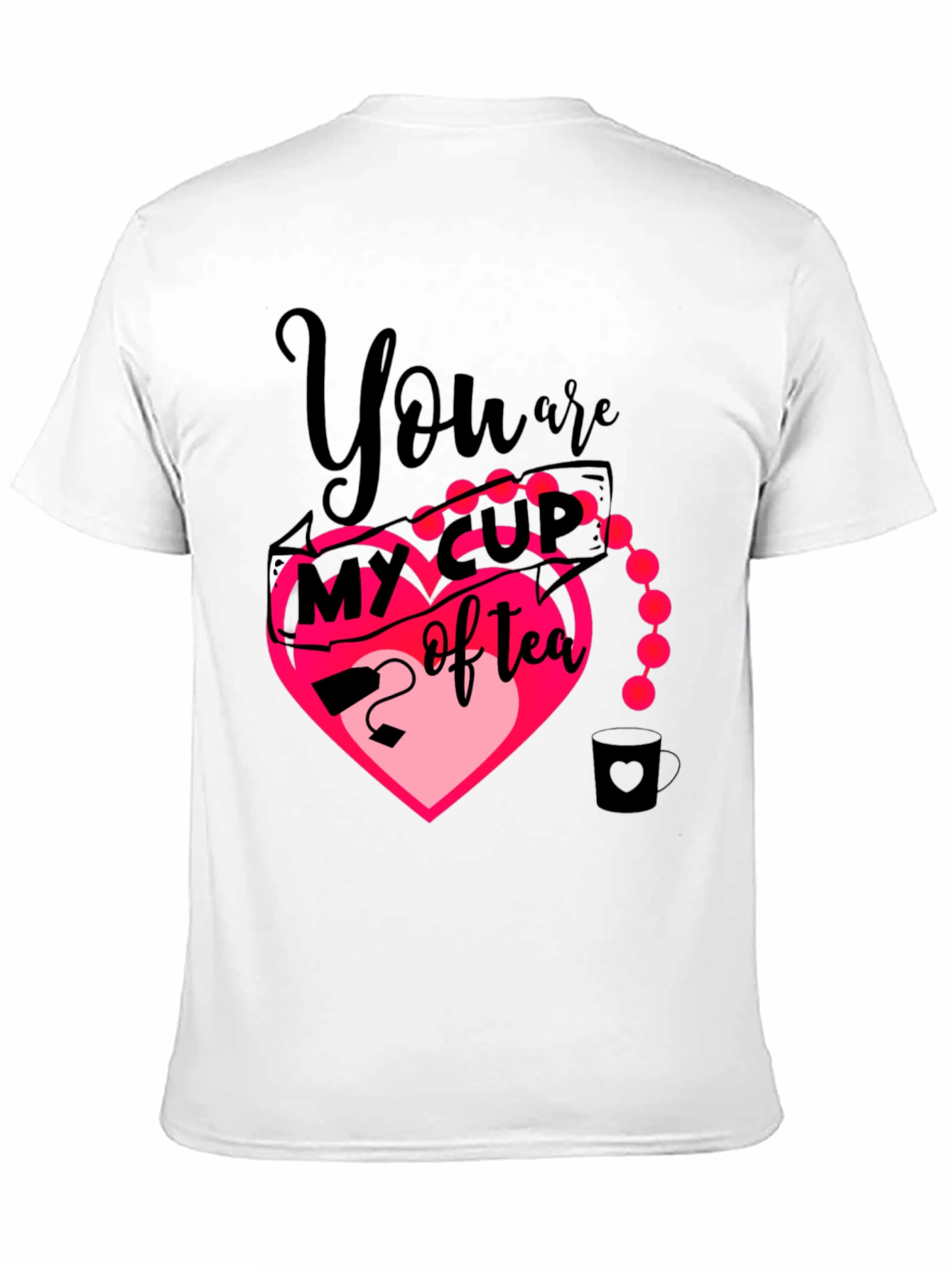 Black My Cup of Tea Heart Graphic T-Shirt view 11