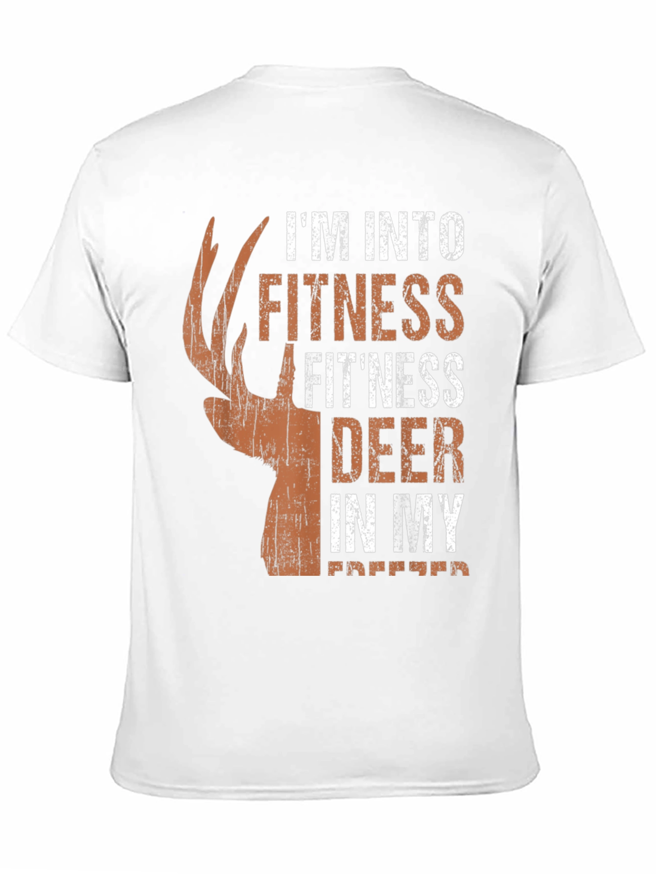 Black Fitness Deer Hunting T-Shirt - Novelty Graphic Tee view 11