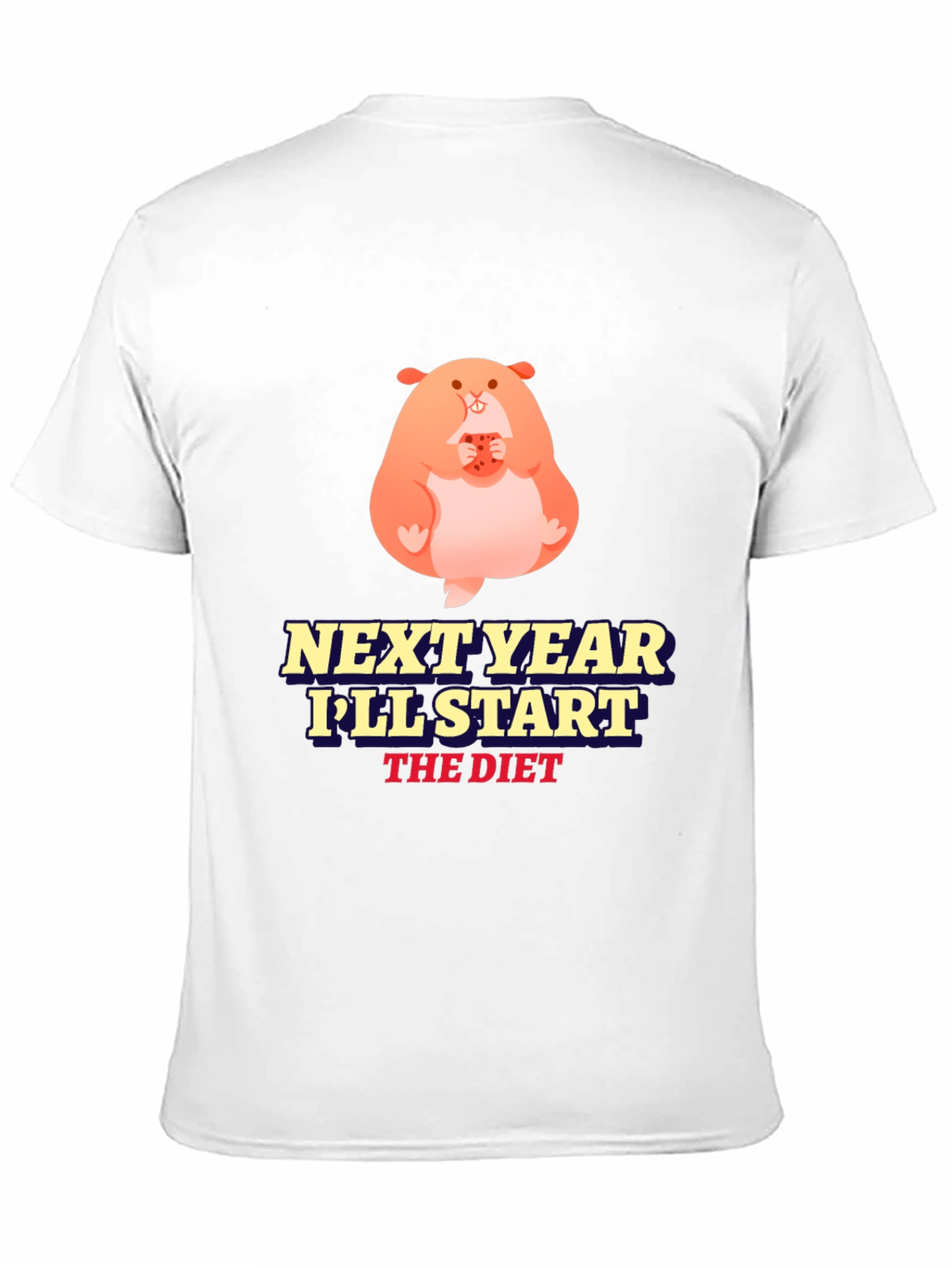 Black Funny Hamster Diet T-Shirt - Unisex view 11