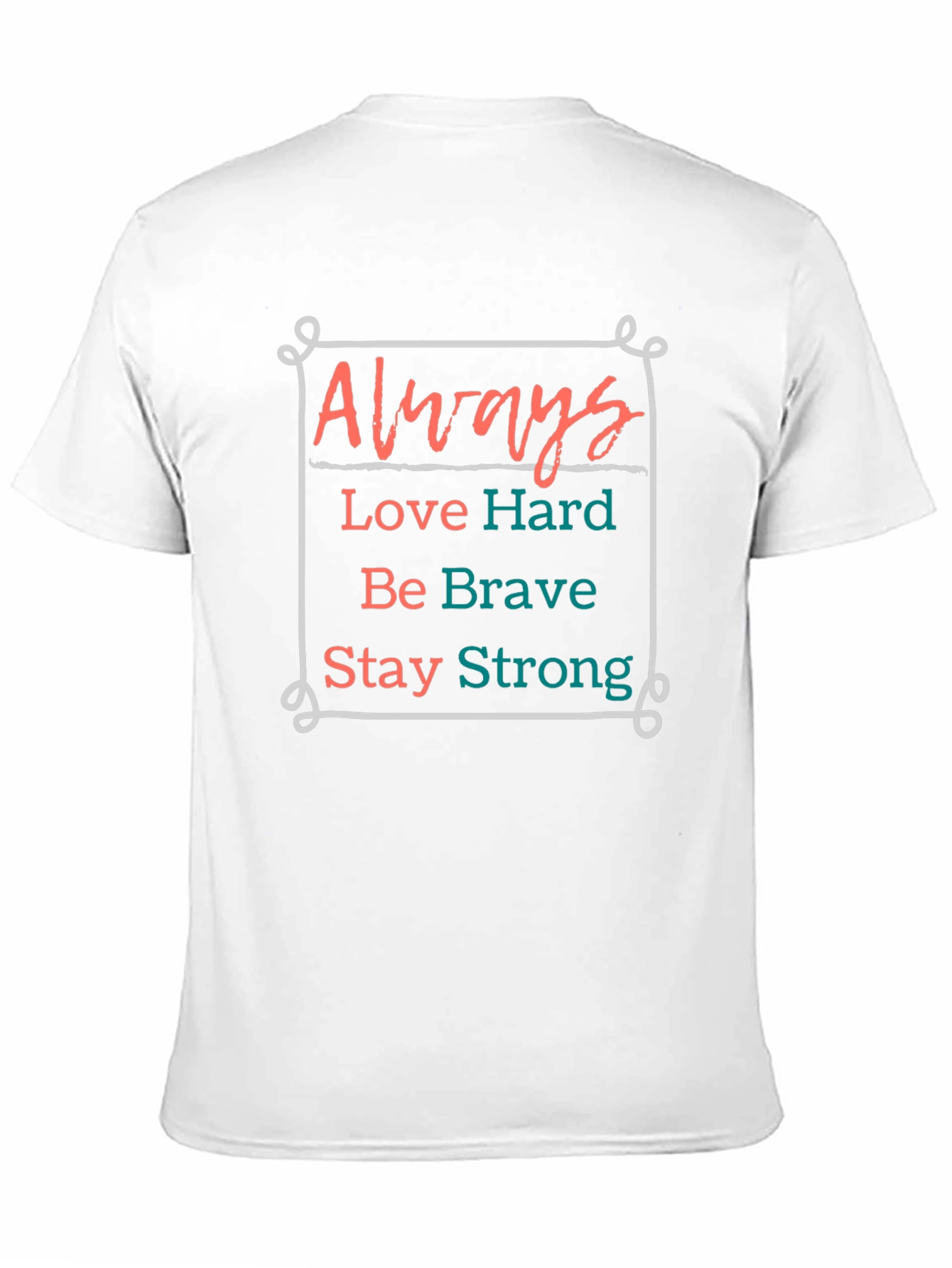 Black Always Love Hard Graphic Tee - Inspirational T-Shirt view 11