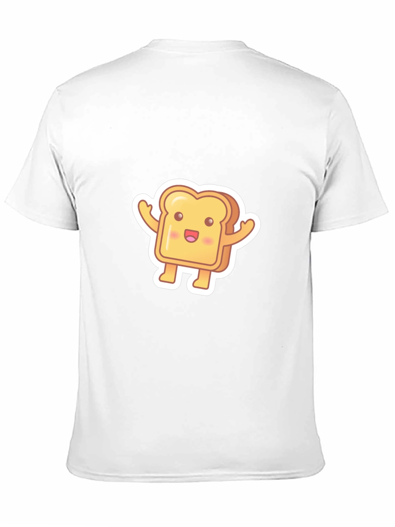 Black Cute Toast Cartoon Black T-Shirt view 11