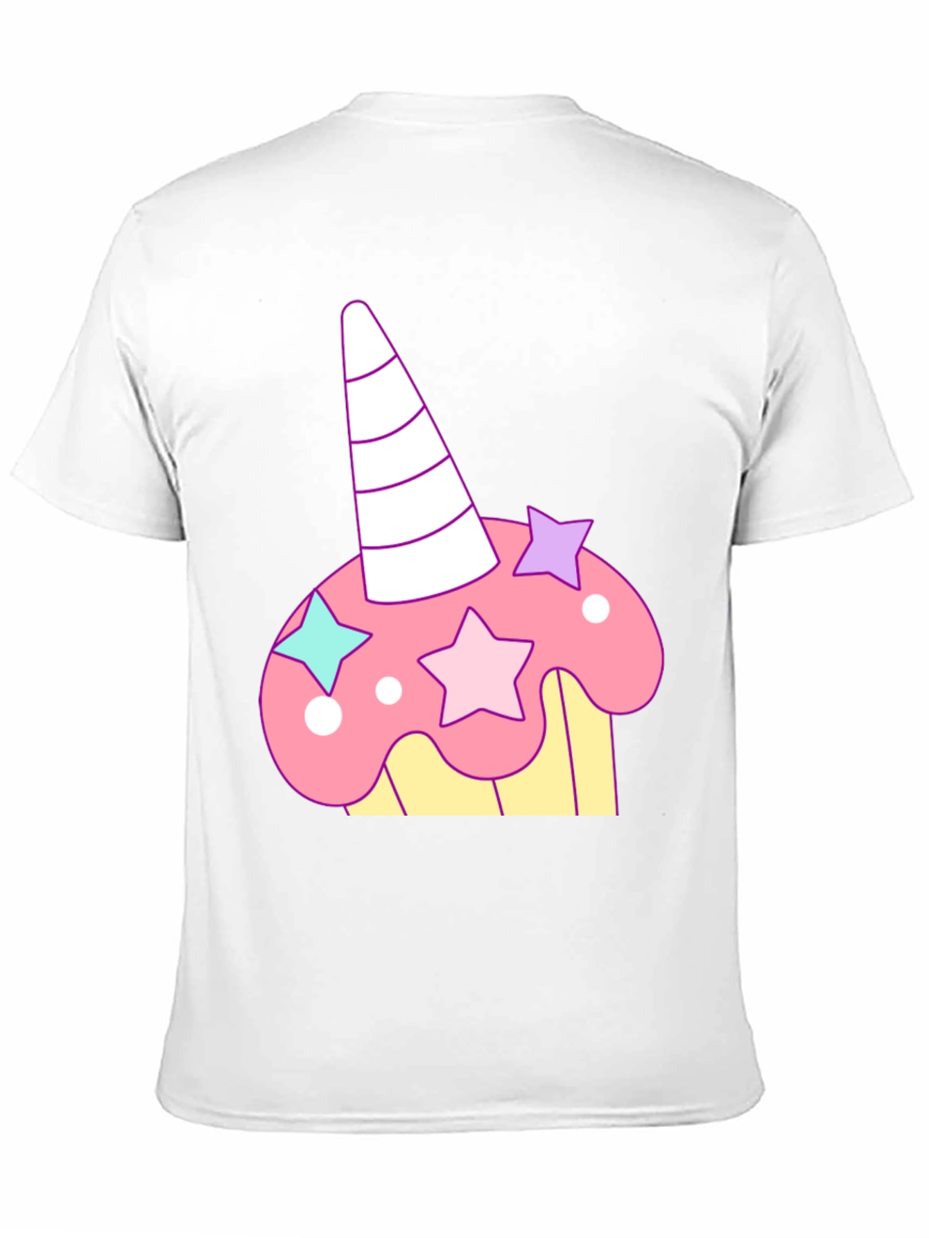 Black Unicorn Cupcake Graphic Tee - Whimsical Black T-Shirt view 11