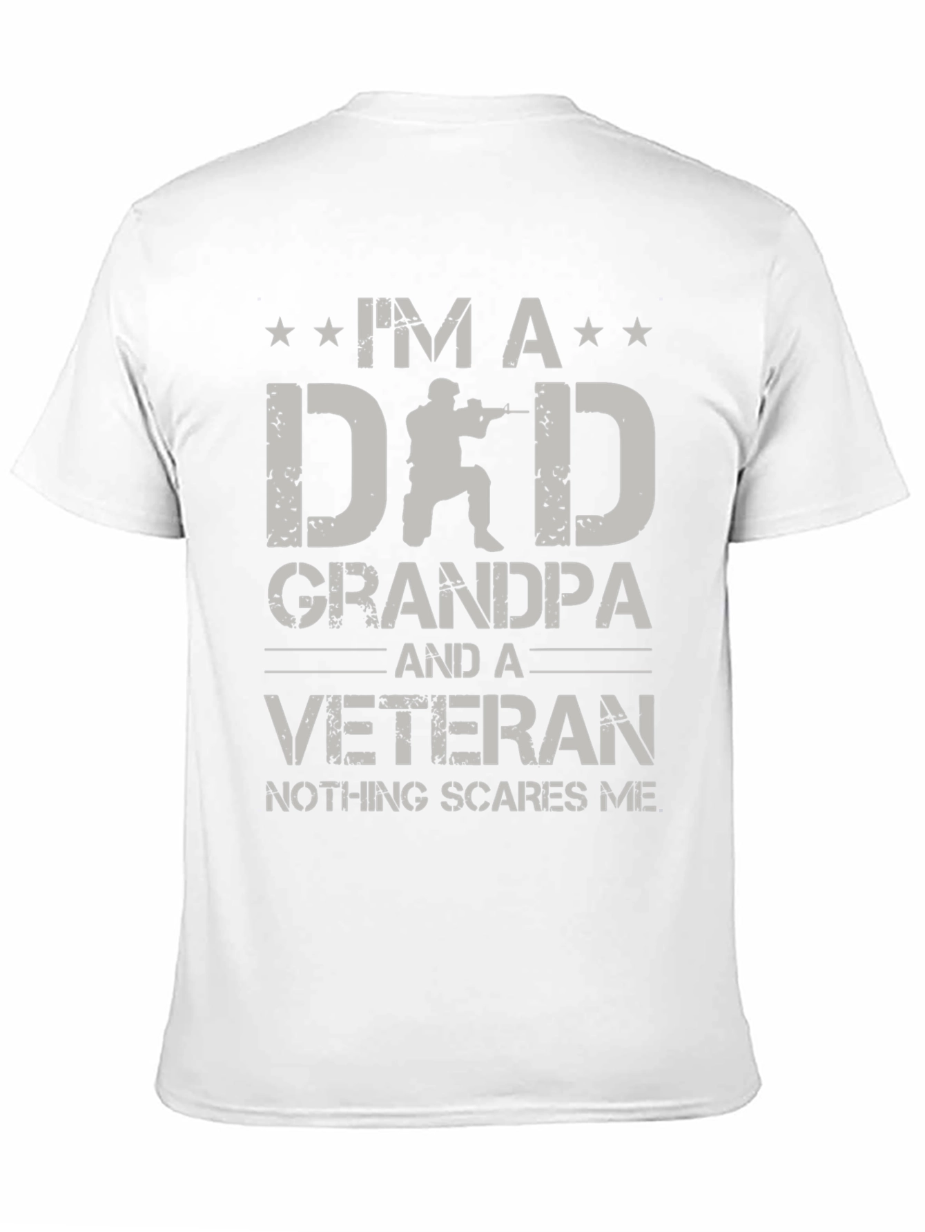 Black I'm a Dad Grandpa Veteran T-Shirt view 11