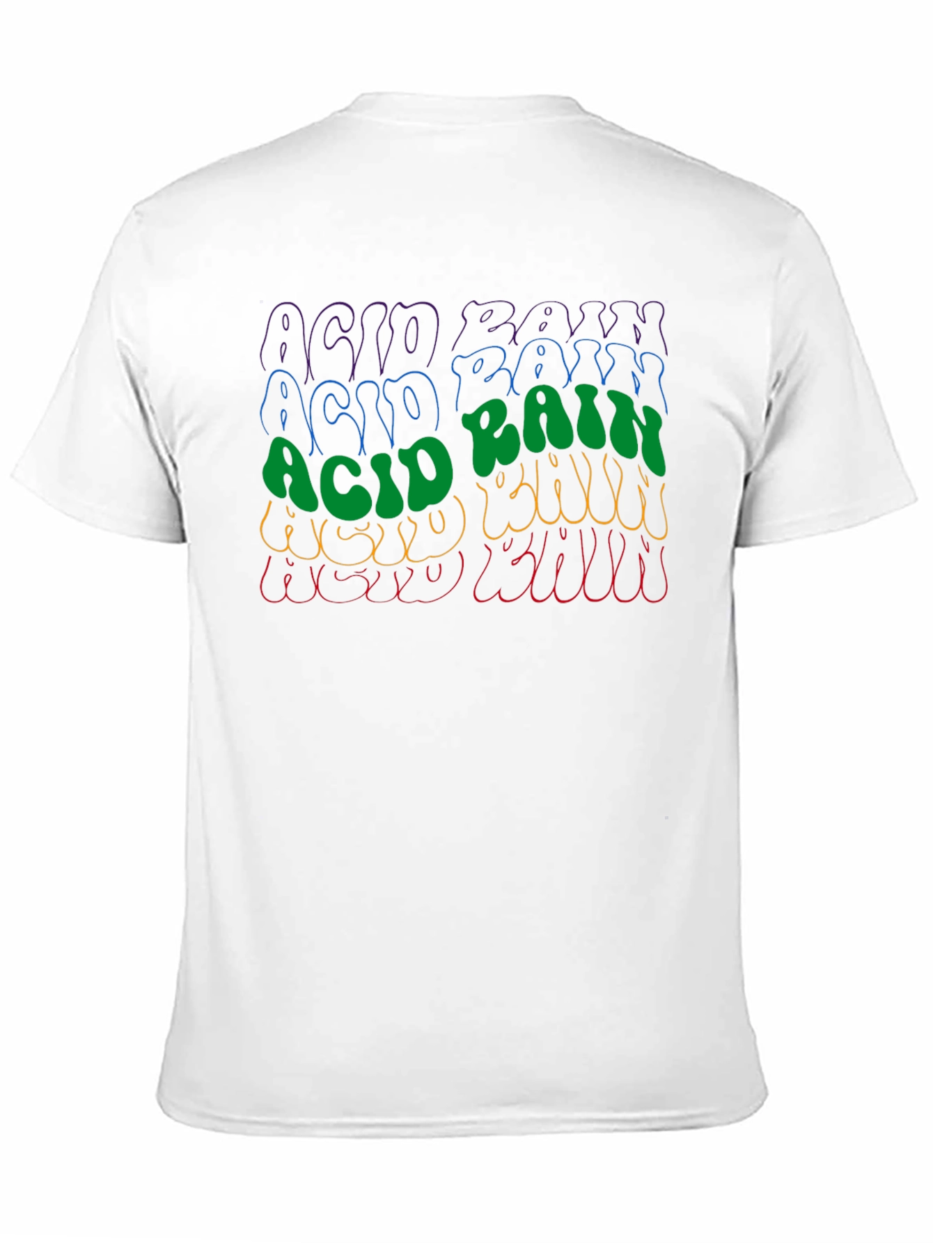 Black Retro Acid Rain Graphic T-Shirt - Cool Style view 11