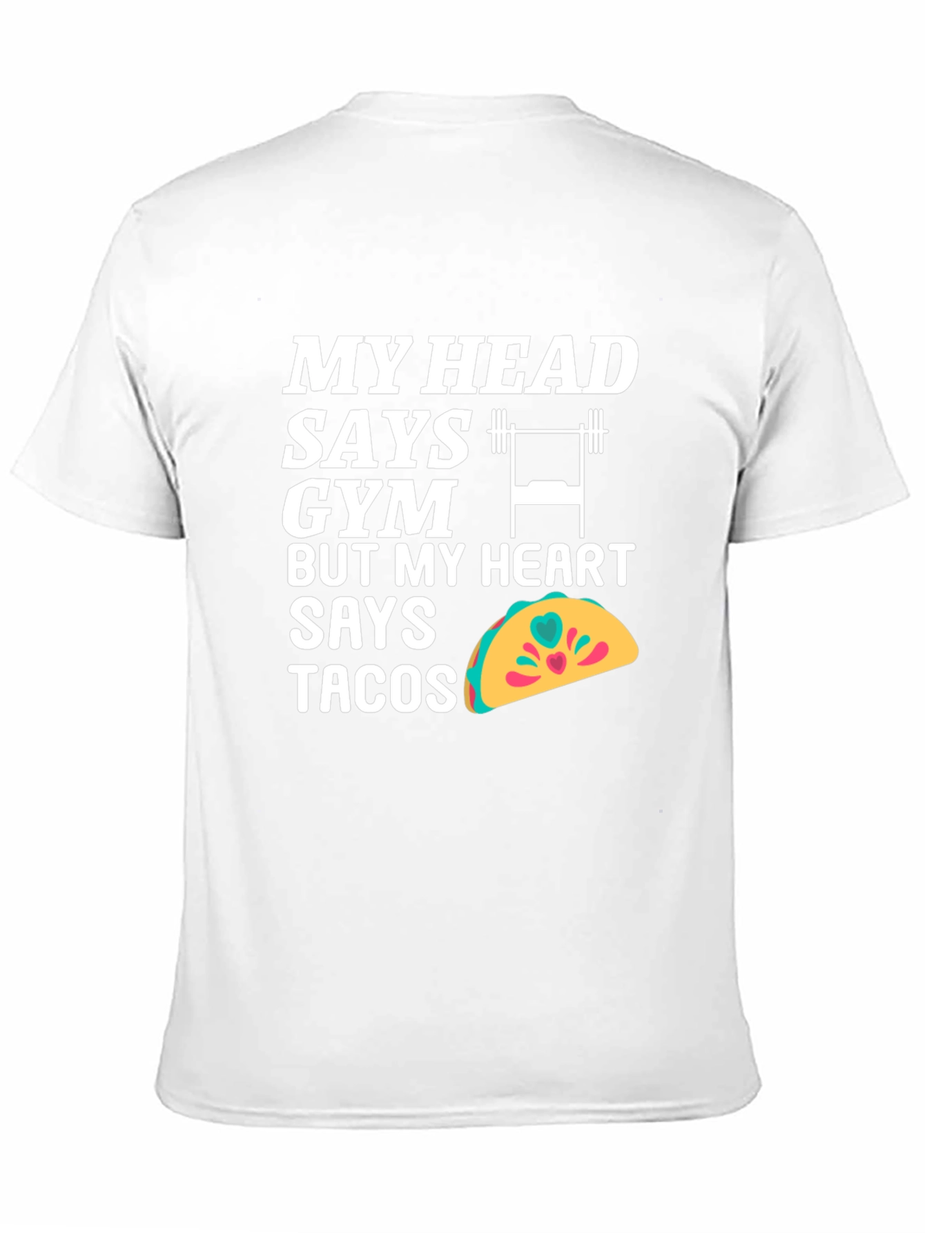 Black Funny Gym and Taco Lover T-Shirt view 11